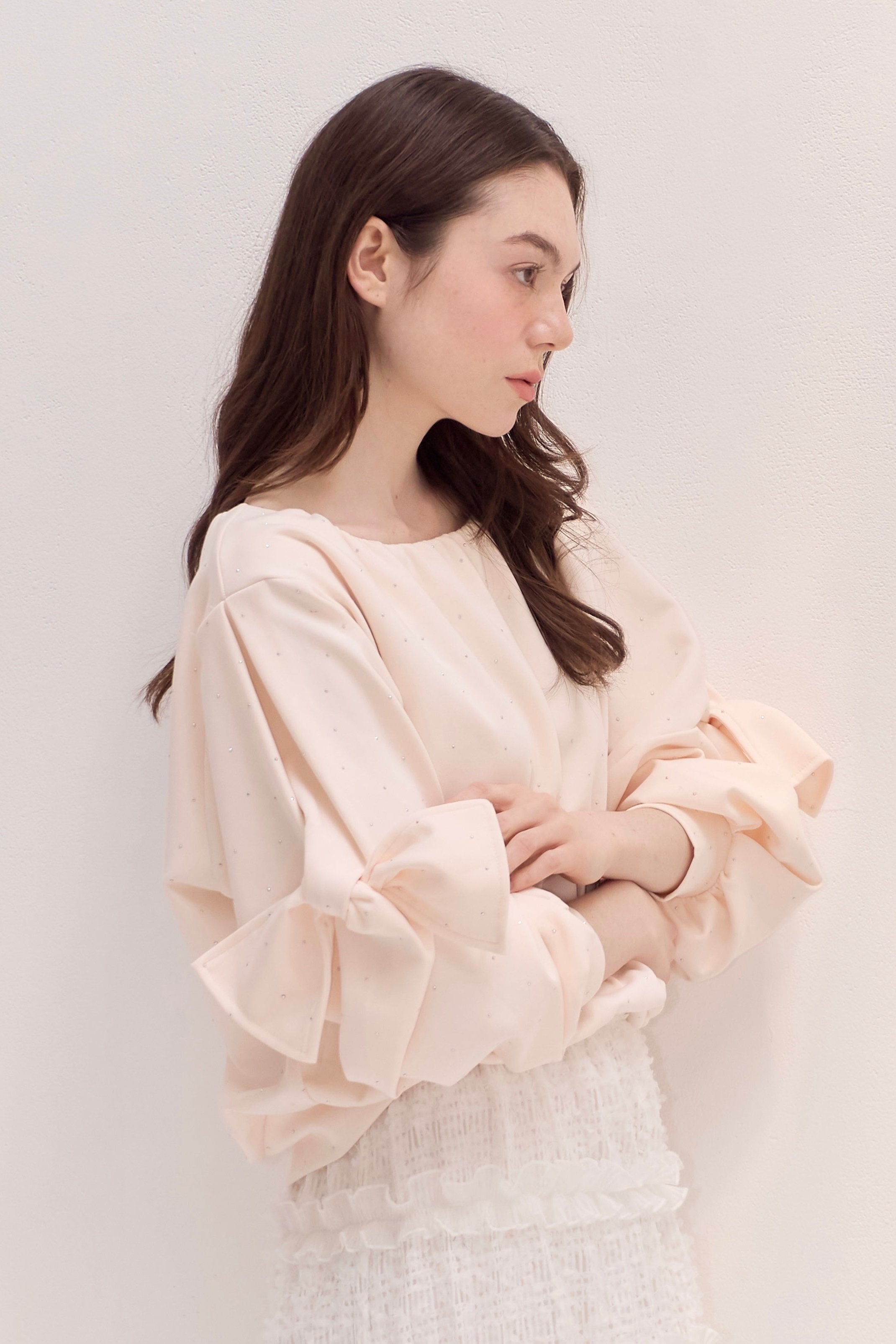 トップス [muguet]bijou ribbon sweat muguet bijou ribbon sweat 〈IVORY〉