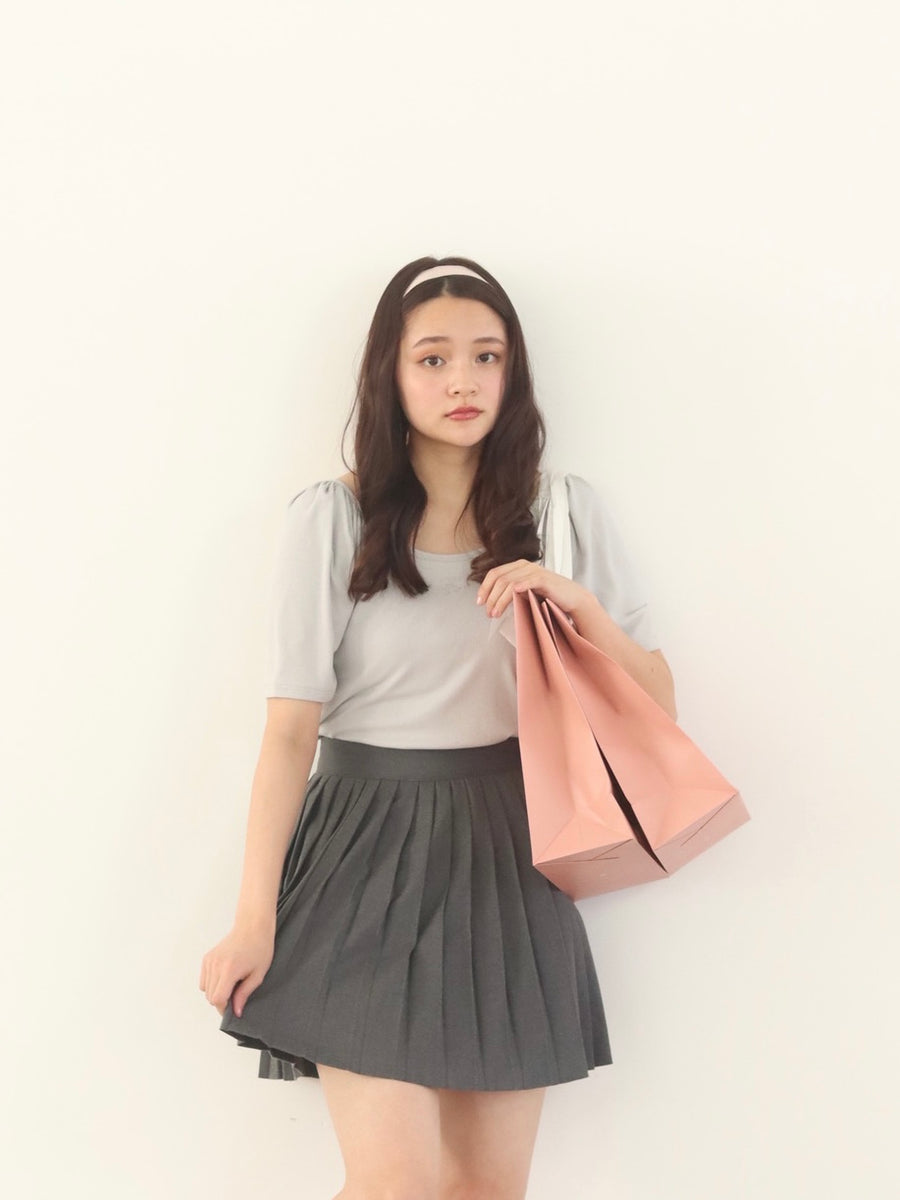 【muguet / ミュゲ】pleats mini skirt