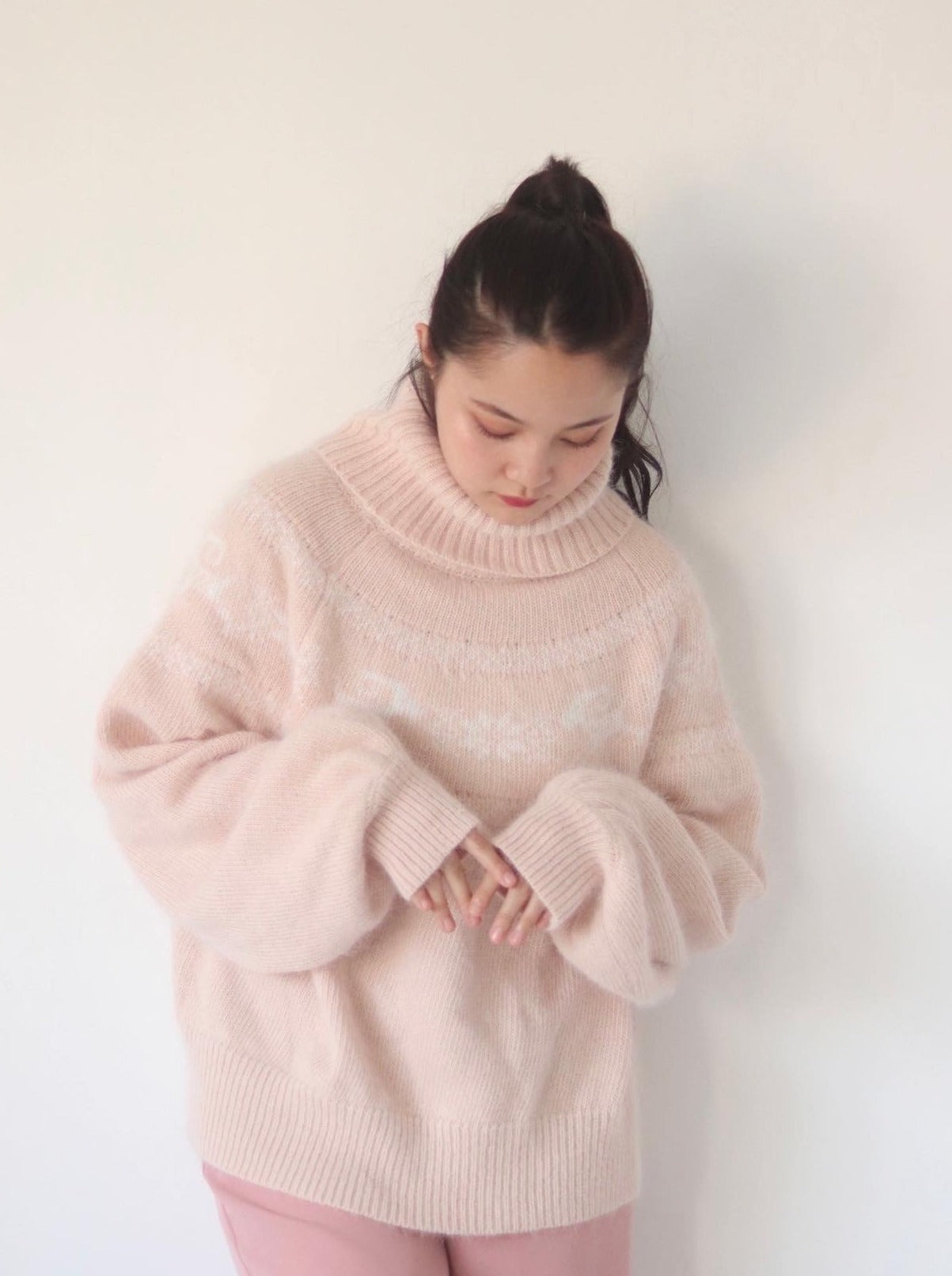 トップス【最終価格】muguet sailor ribbon knit PINK - ニット/セーター