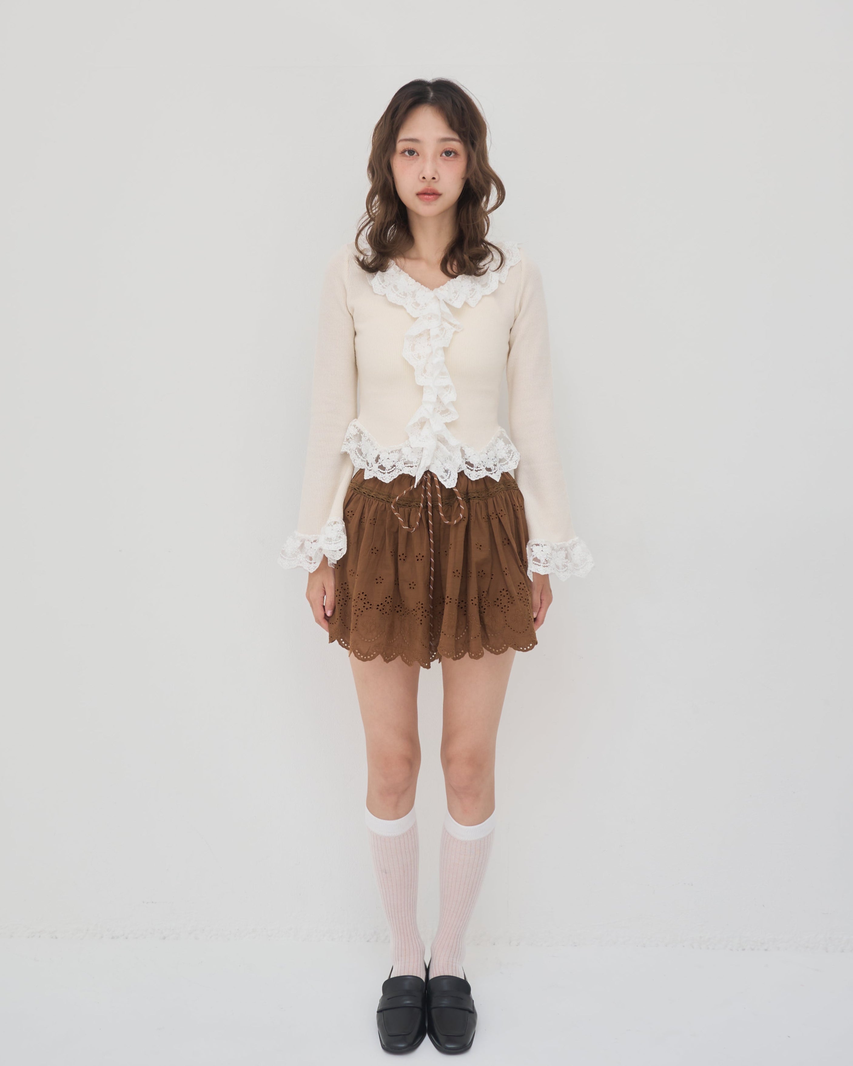 T. japan frill bustier 【新品】 Wave gathered peplum bustier (dot)