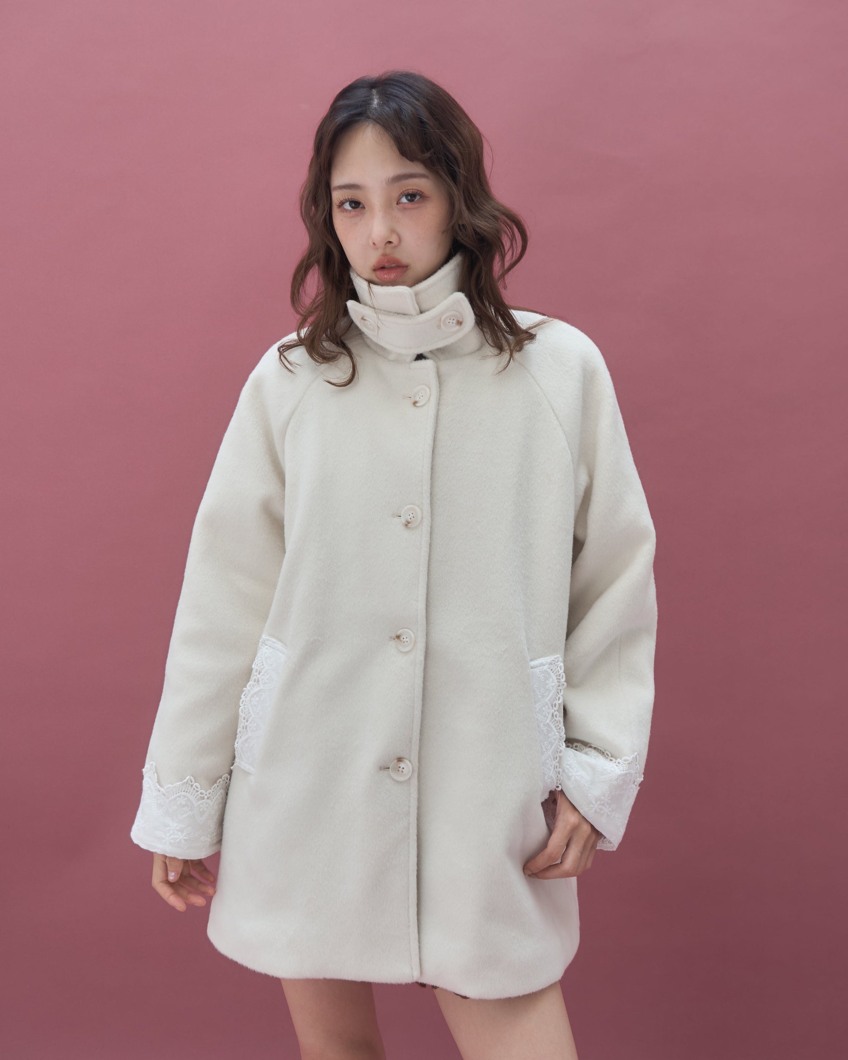 【muguet】 romantic milky midi coat romantic milky midi coat