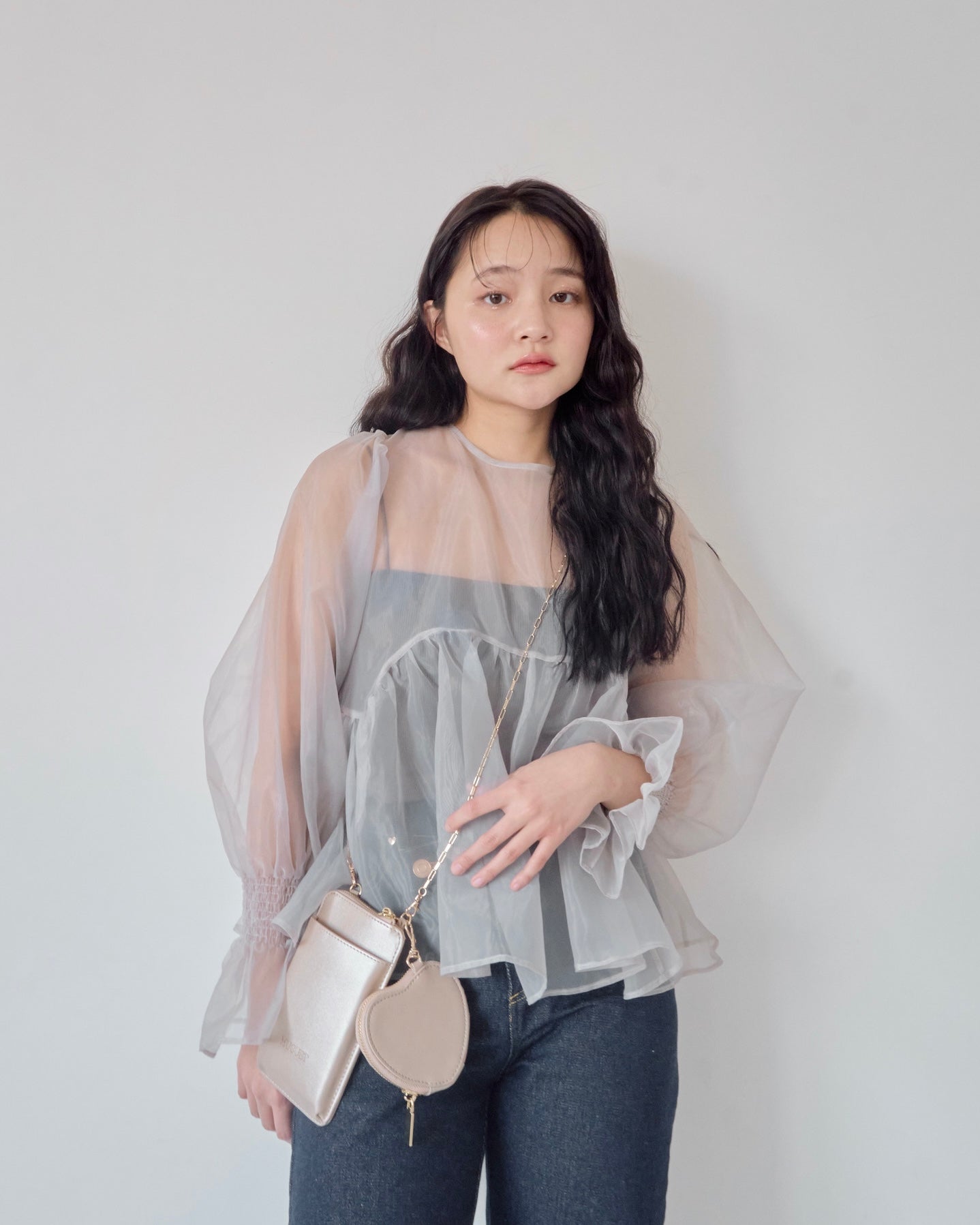 organdy peplum blouse – muguet