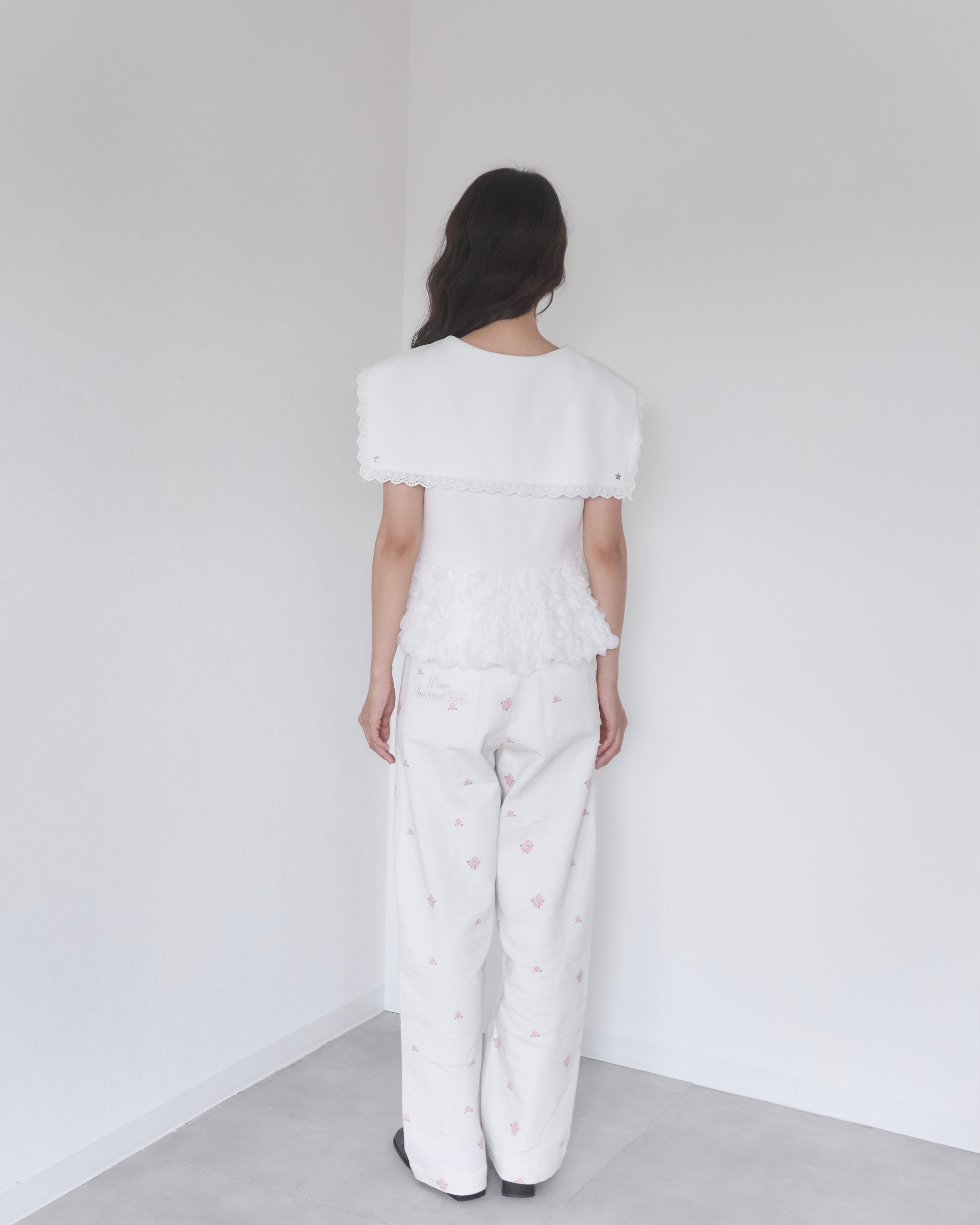 受注販売】rose pattern curve pants