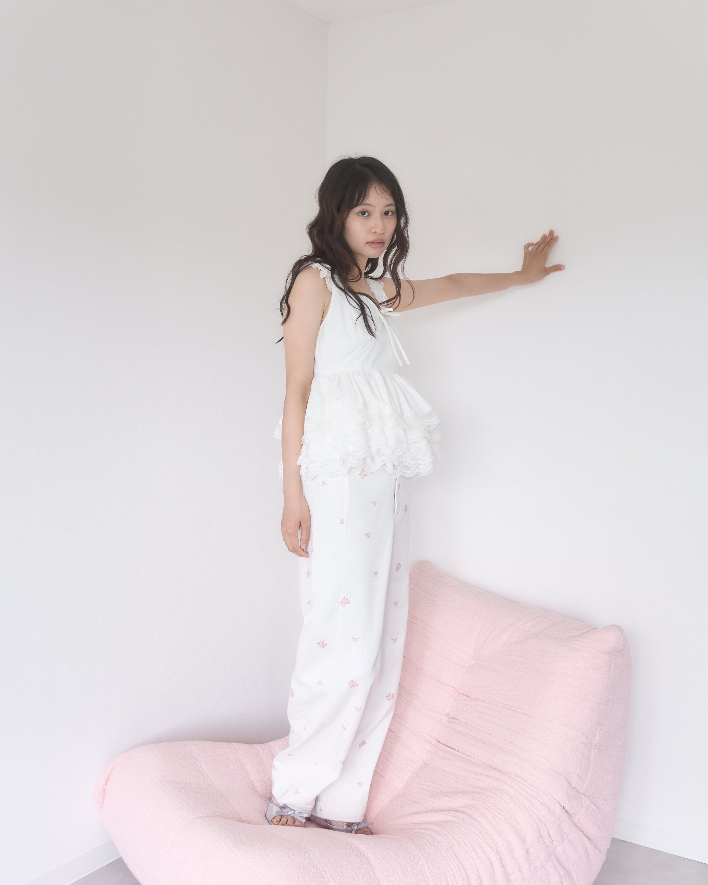 トップス muguet noir tutu peplum blouse (WHITE) noir tutu peplum blouse (WHITE)