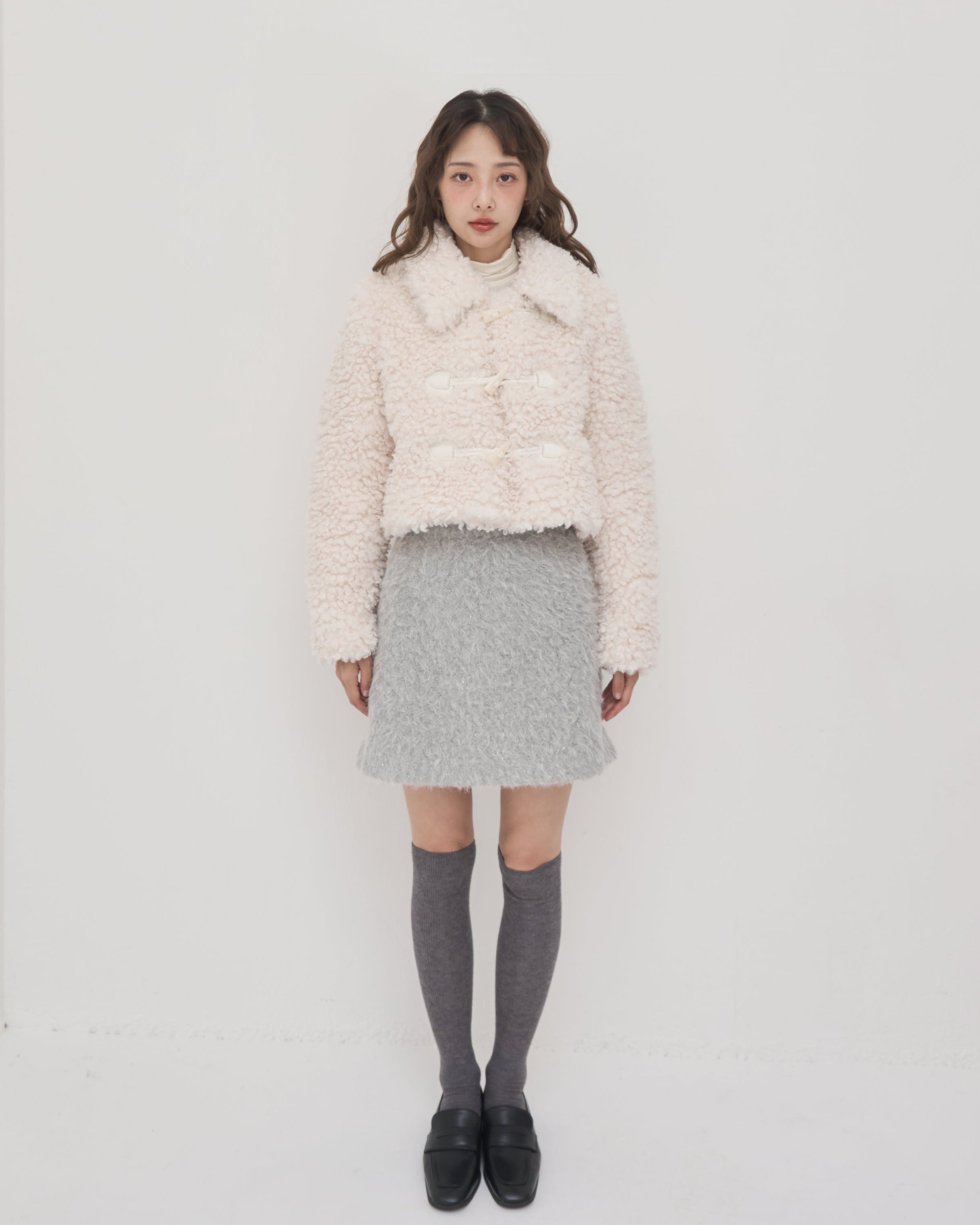 duffle short fur coat