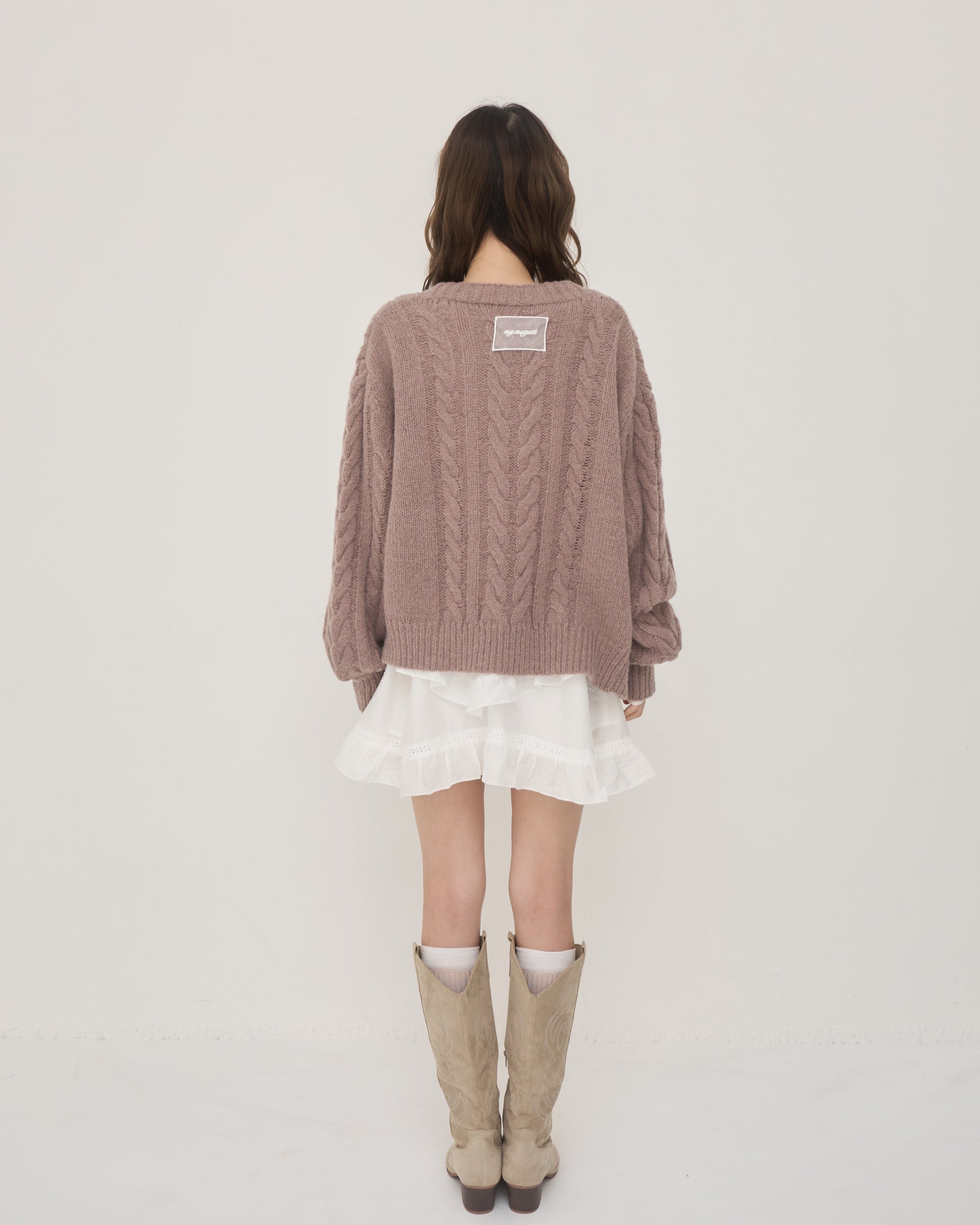 countryside cable knit cardigan