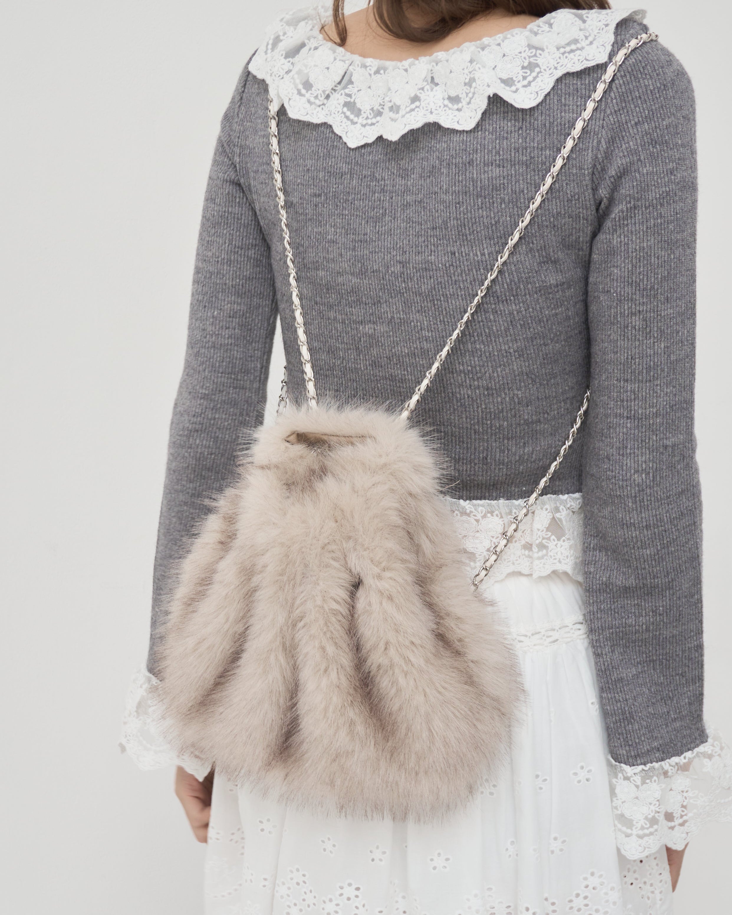 rabbit like fur bag
