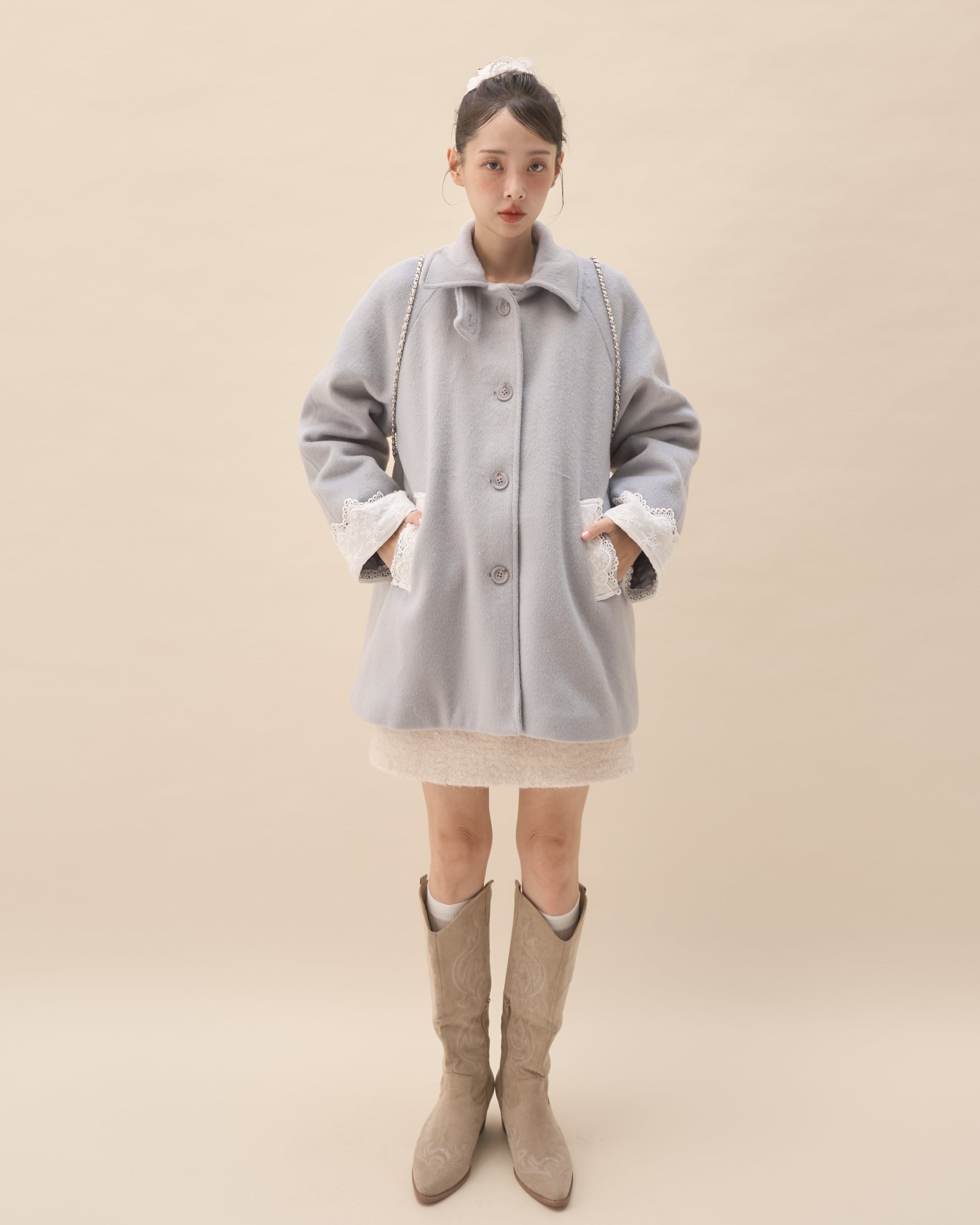 shaggy glitter mini skirt