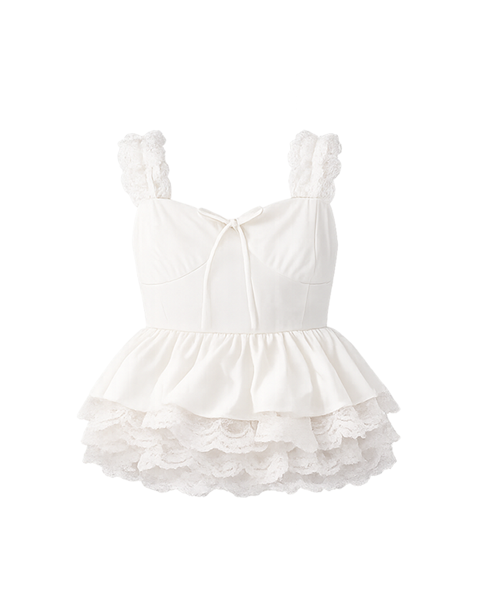 【受注販売】noir tutu peplum blouse (WHITE)