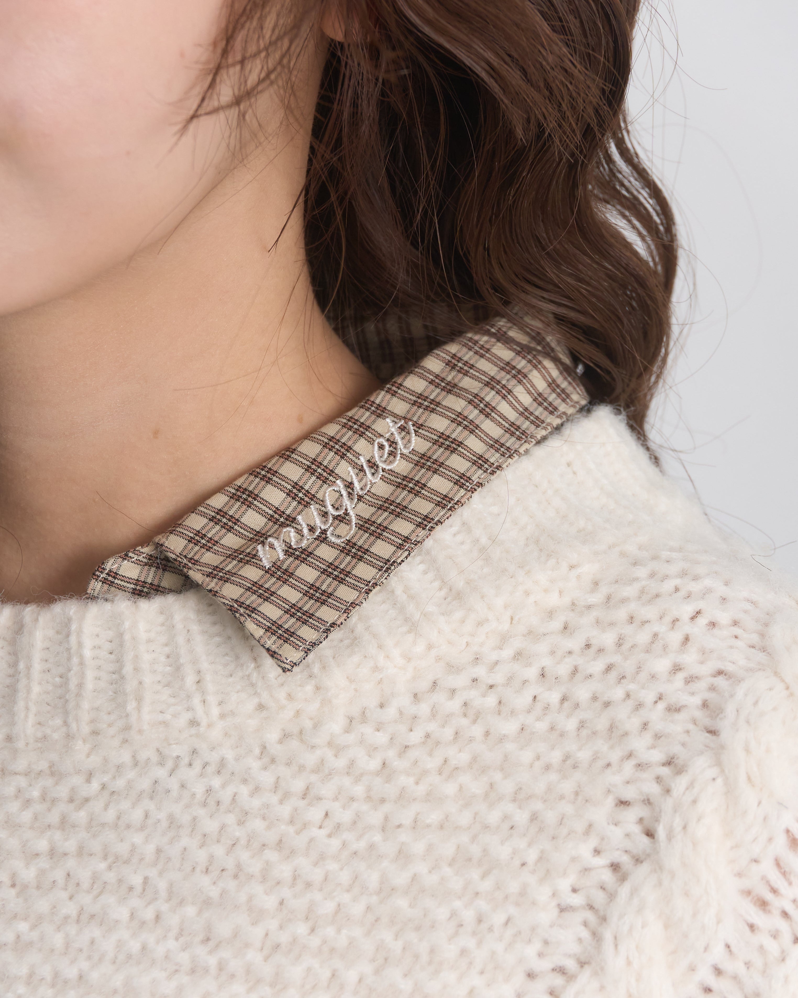 muguet cable over knit アイボリー muguet（ミュゲ）の「cable prima knit（ニット/セーター）」 - WEAR