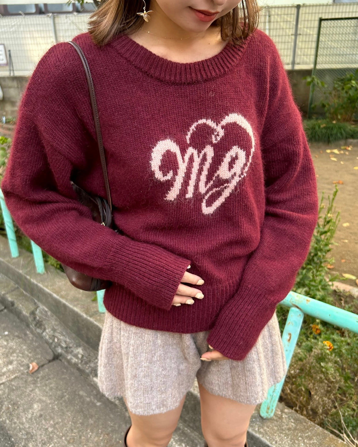 送料無料 muguet school the logo Muguet Fabric knit muguet ibloom.ne.jp