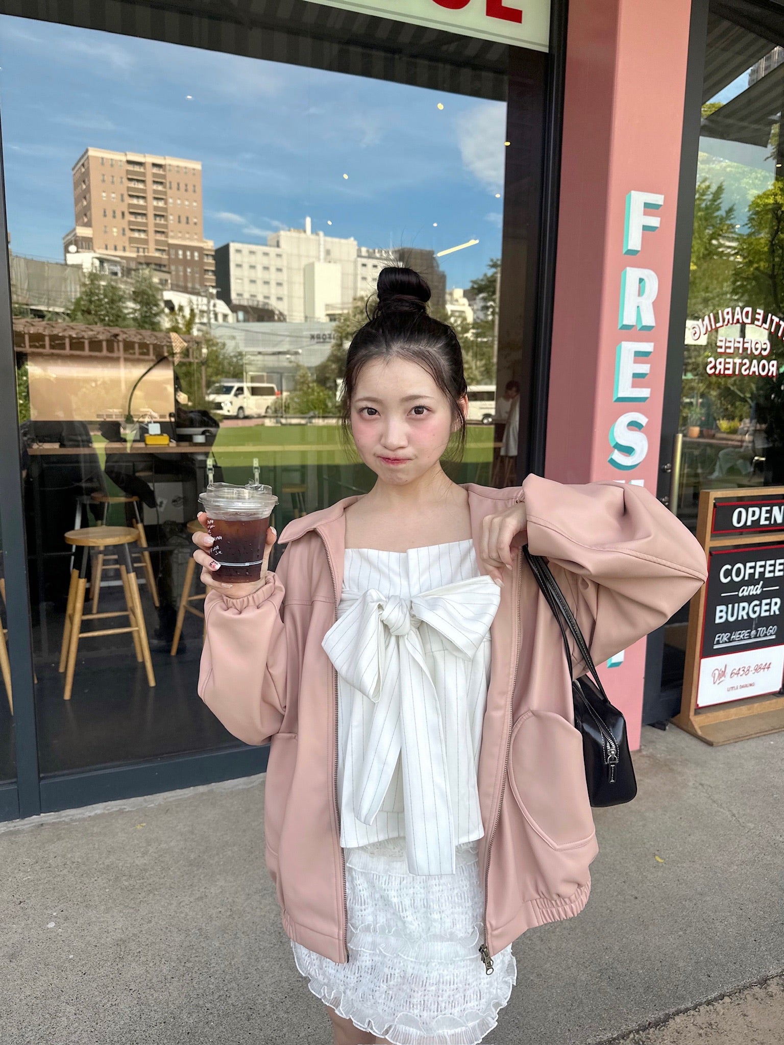 heart pocket leather jacket