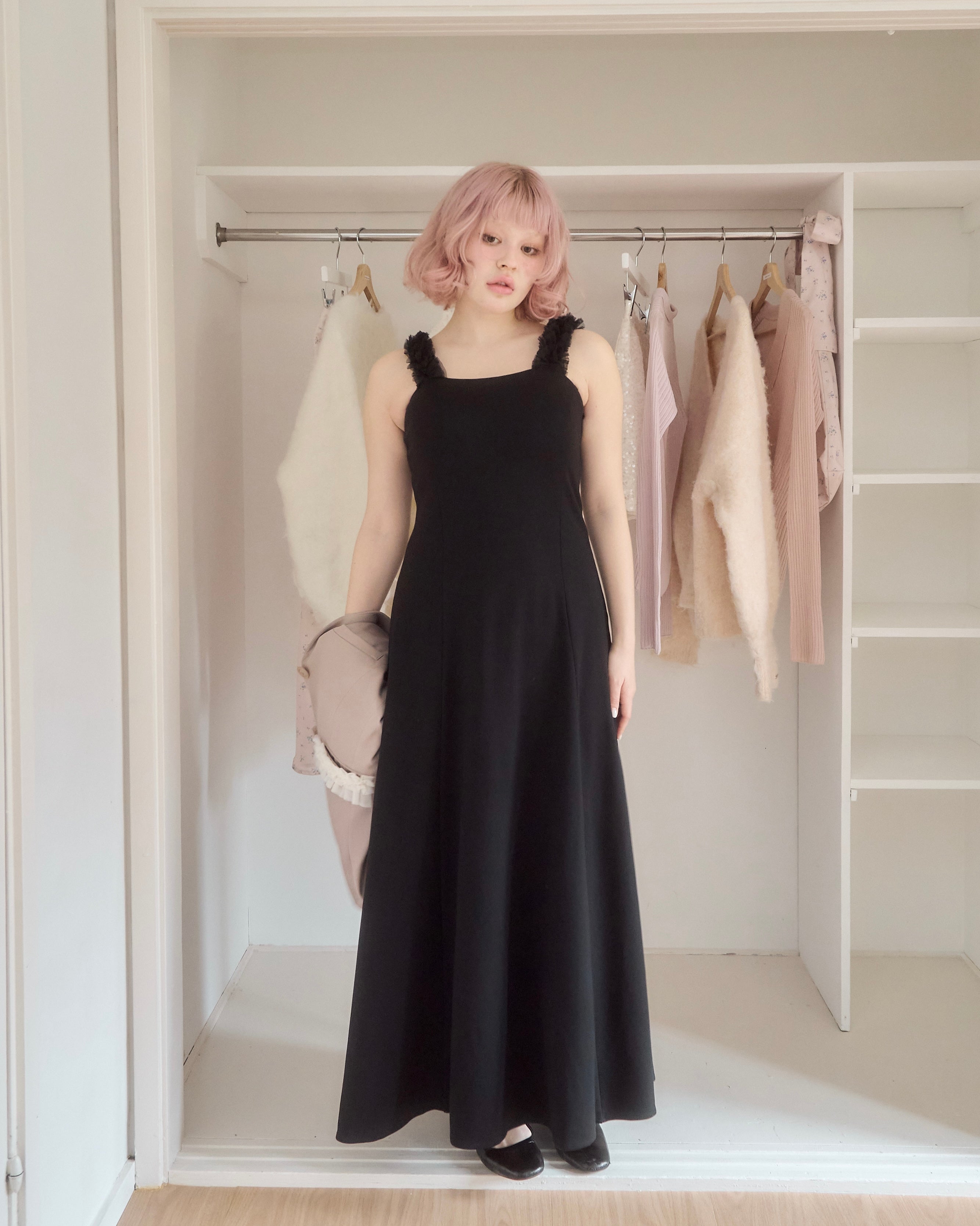 muguet（ミュゲ）の「side slit sheer one piece（ワンピース