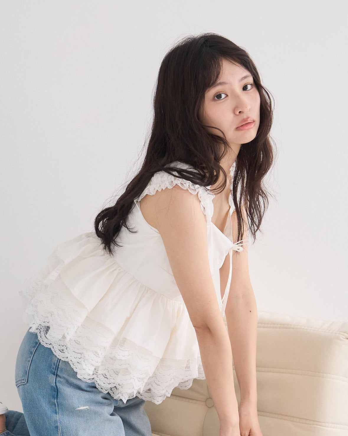 【受注販売】noir tutu peplum blouse (WHITE)