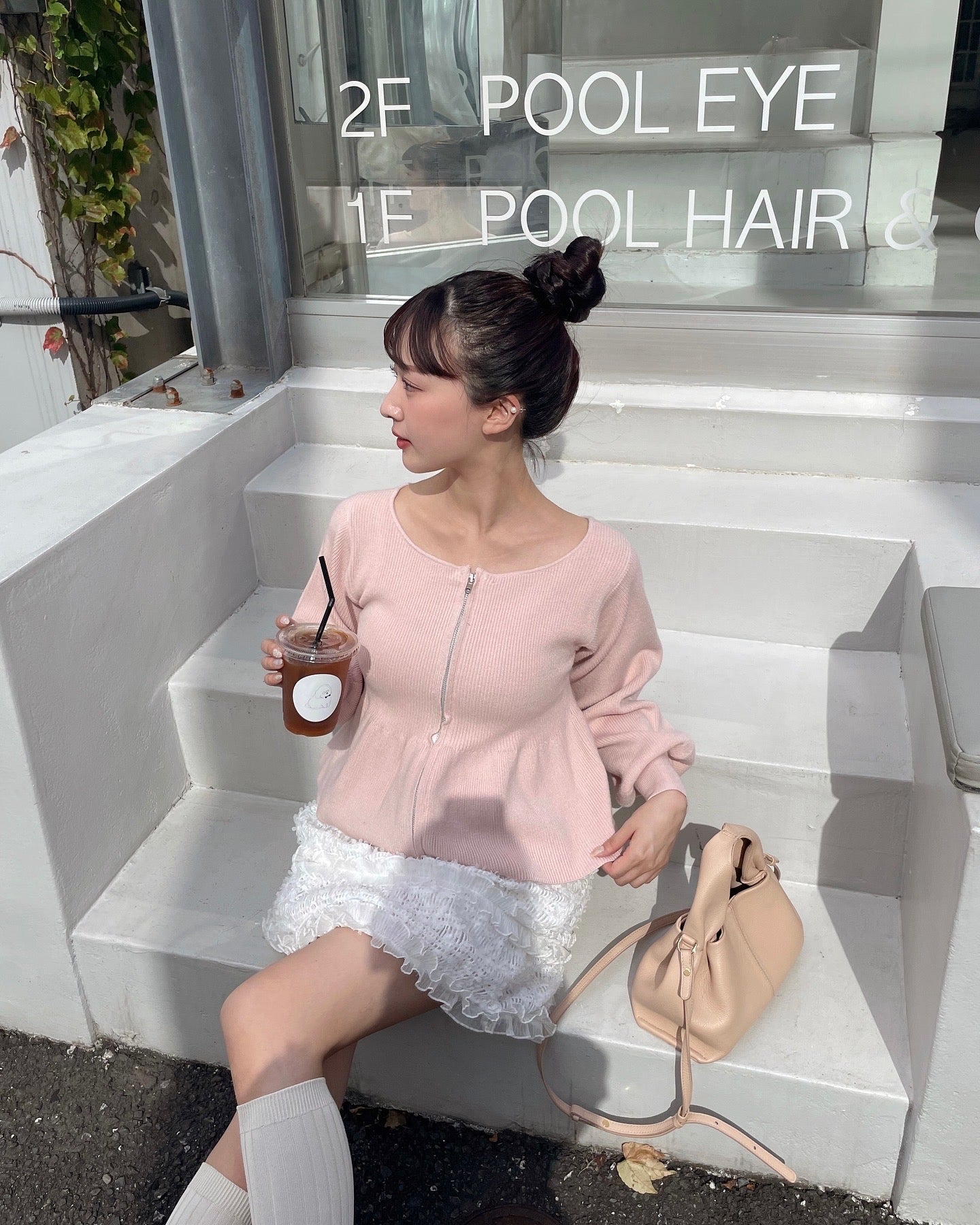 muguet（ミュゲ）の「ripple sheer peplum blouse（シャツ