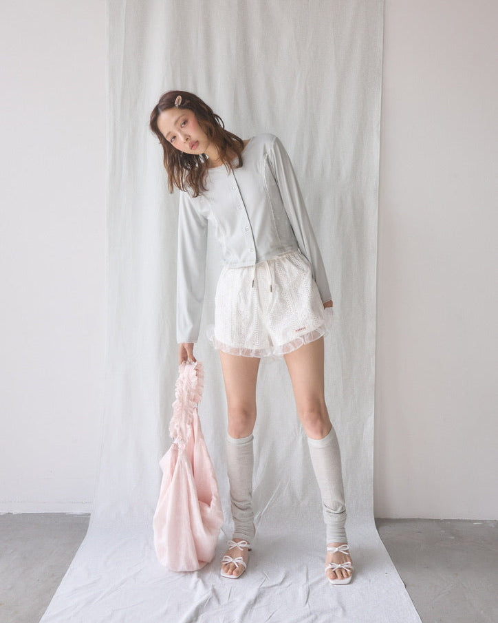 frill lace short pants