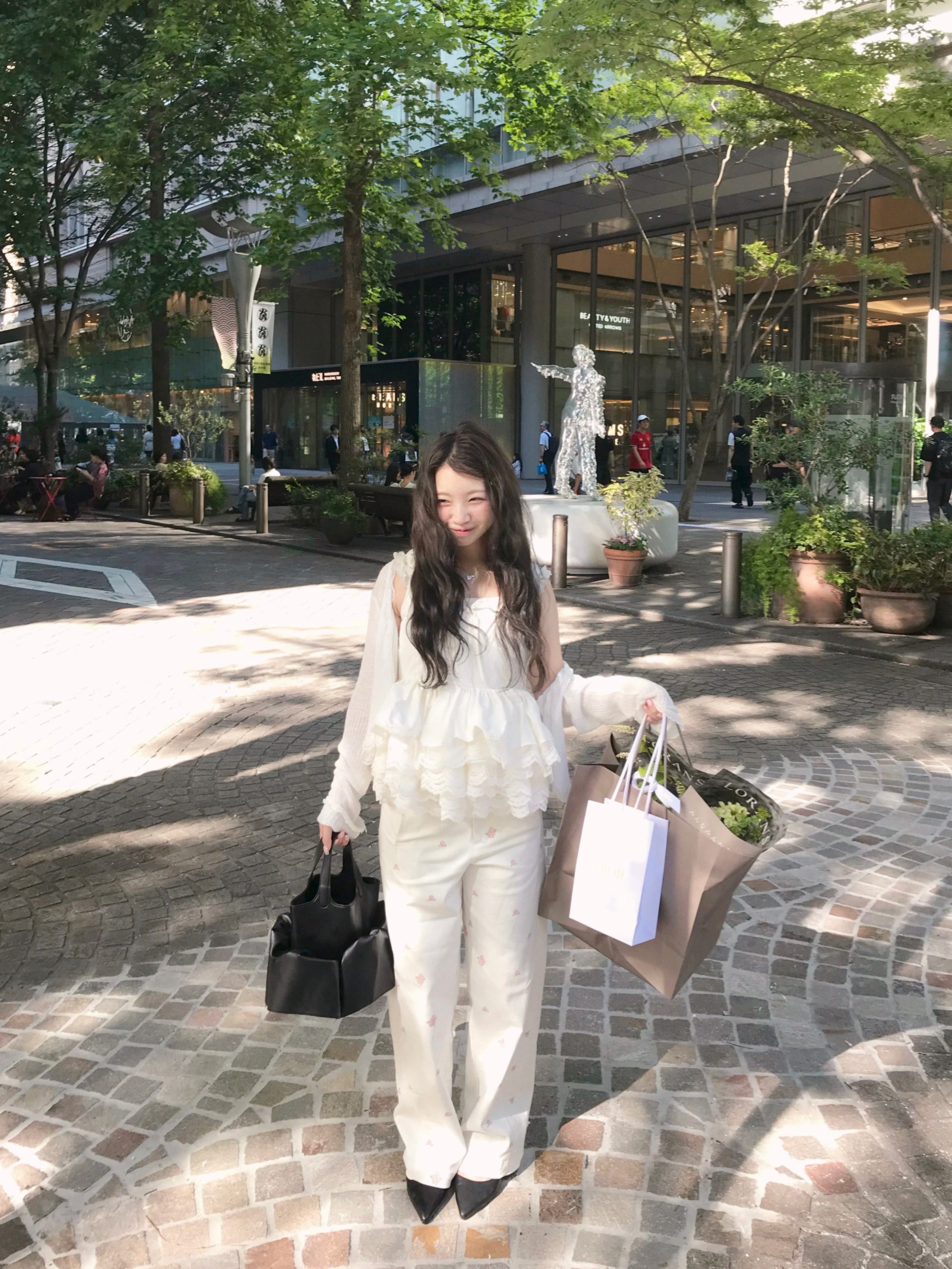 受注販売】rose pattern curve pants