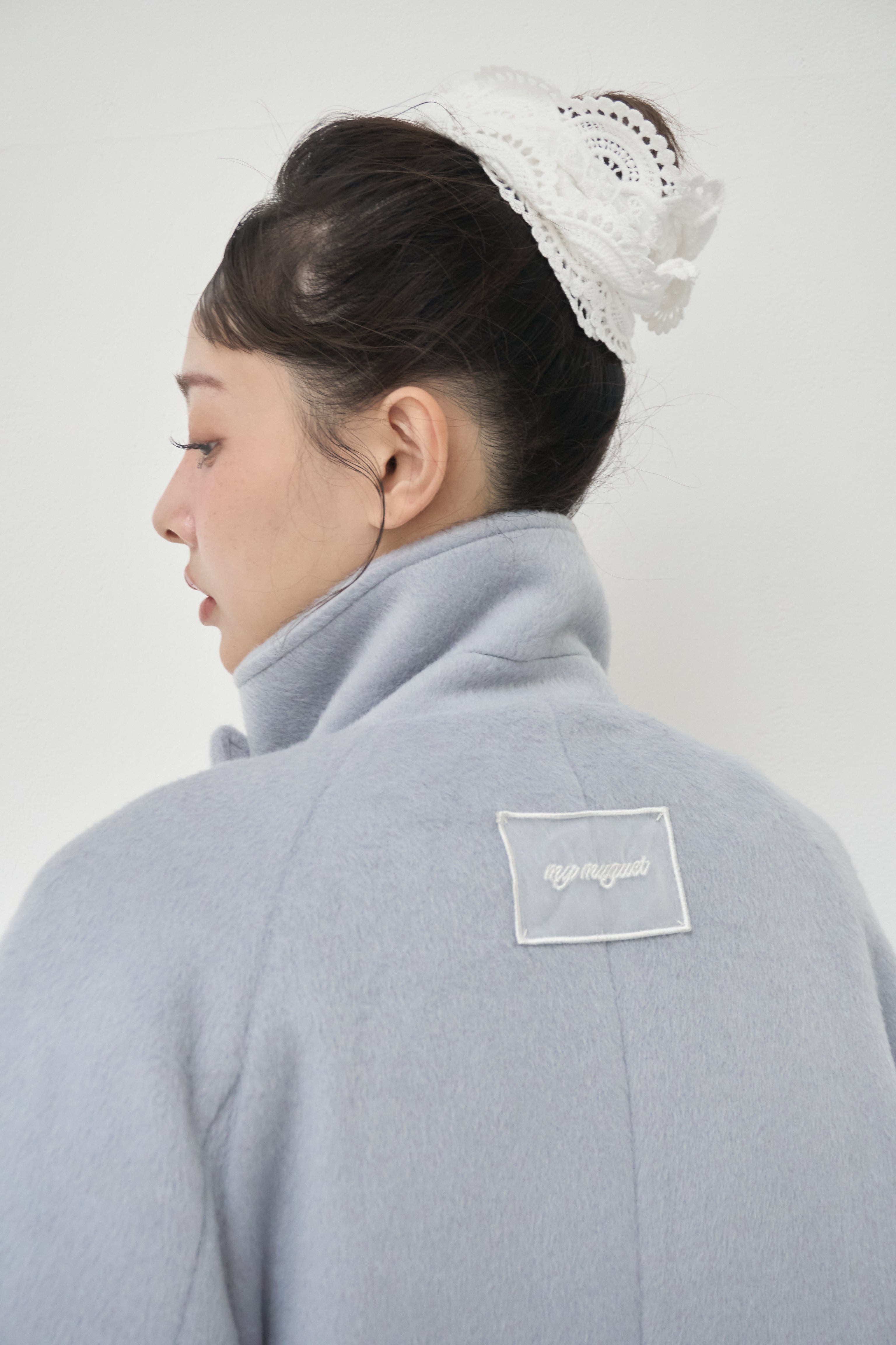 romantic milky midi coat