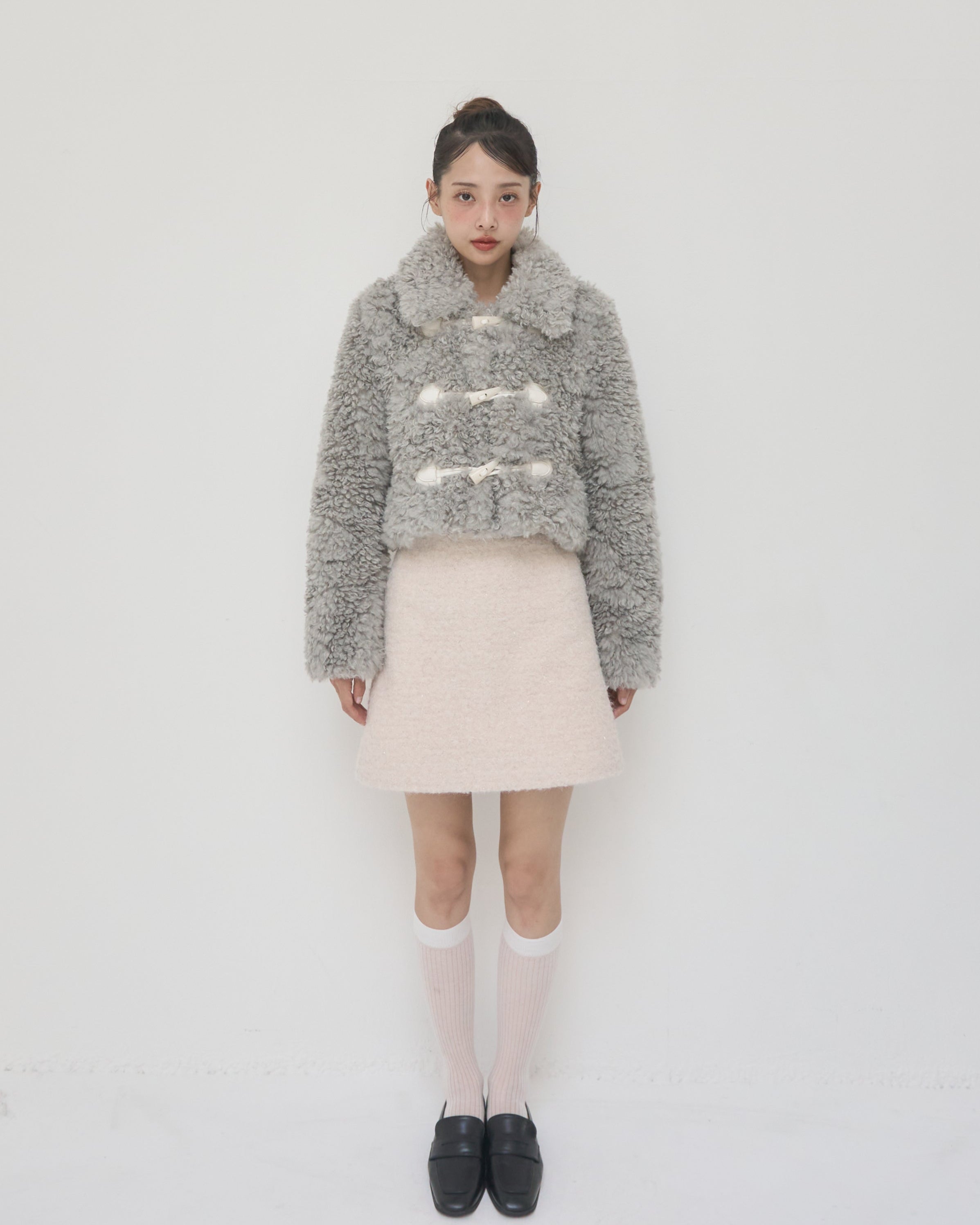 duffle short fur coat
