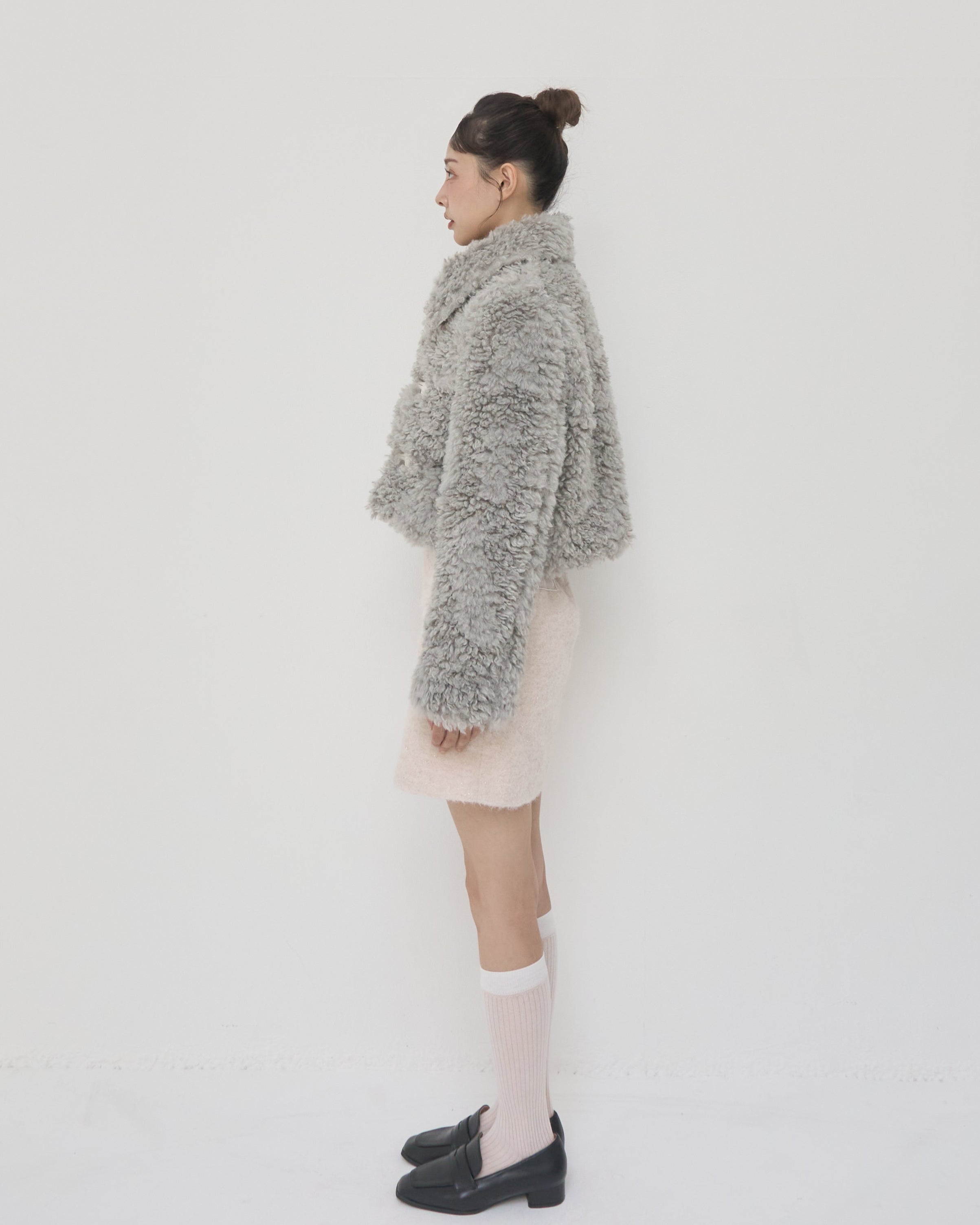 duffle short fur coat