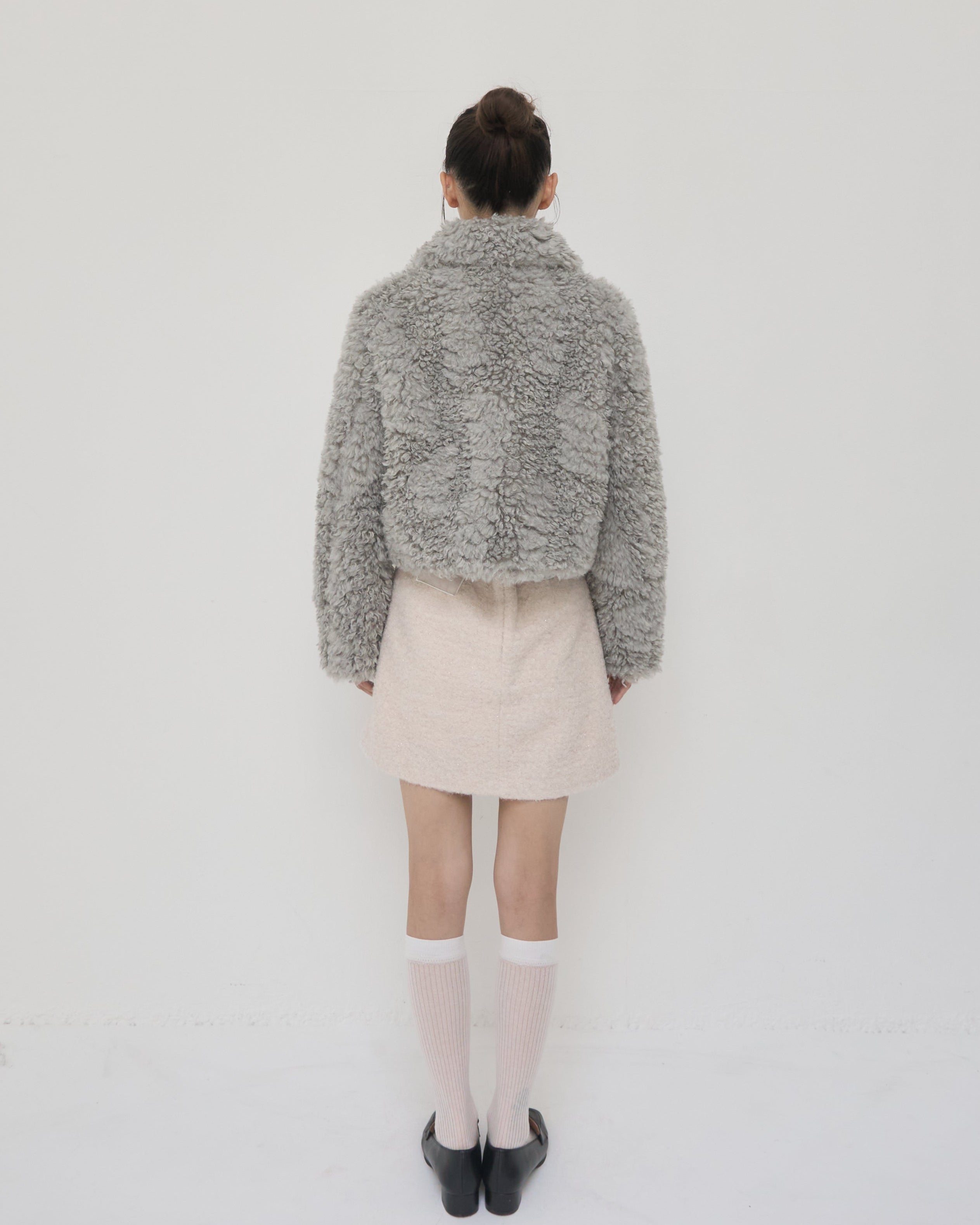 duffle short fur coat