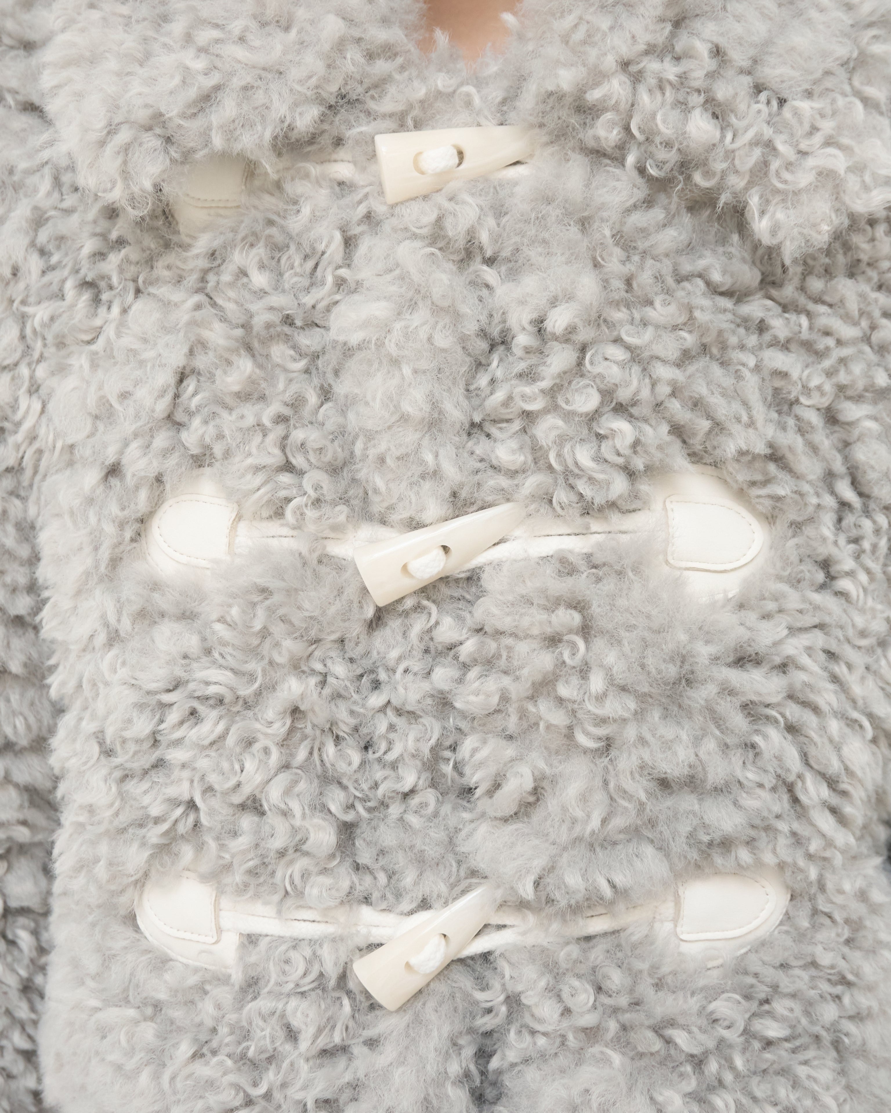 duffle short fur coat