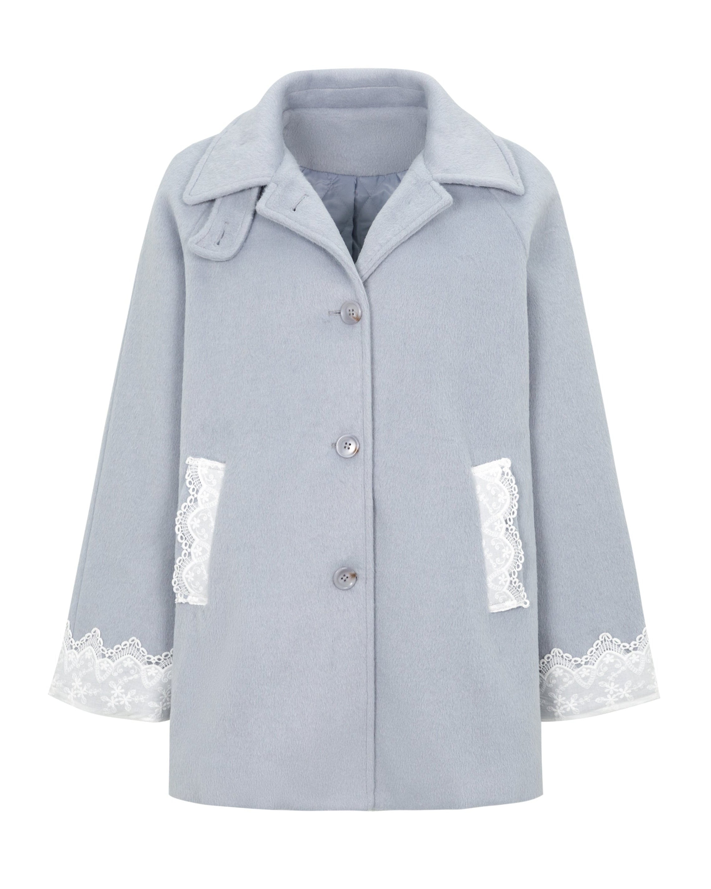 romantic milky midi coat