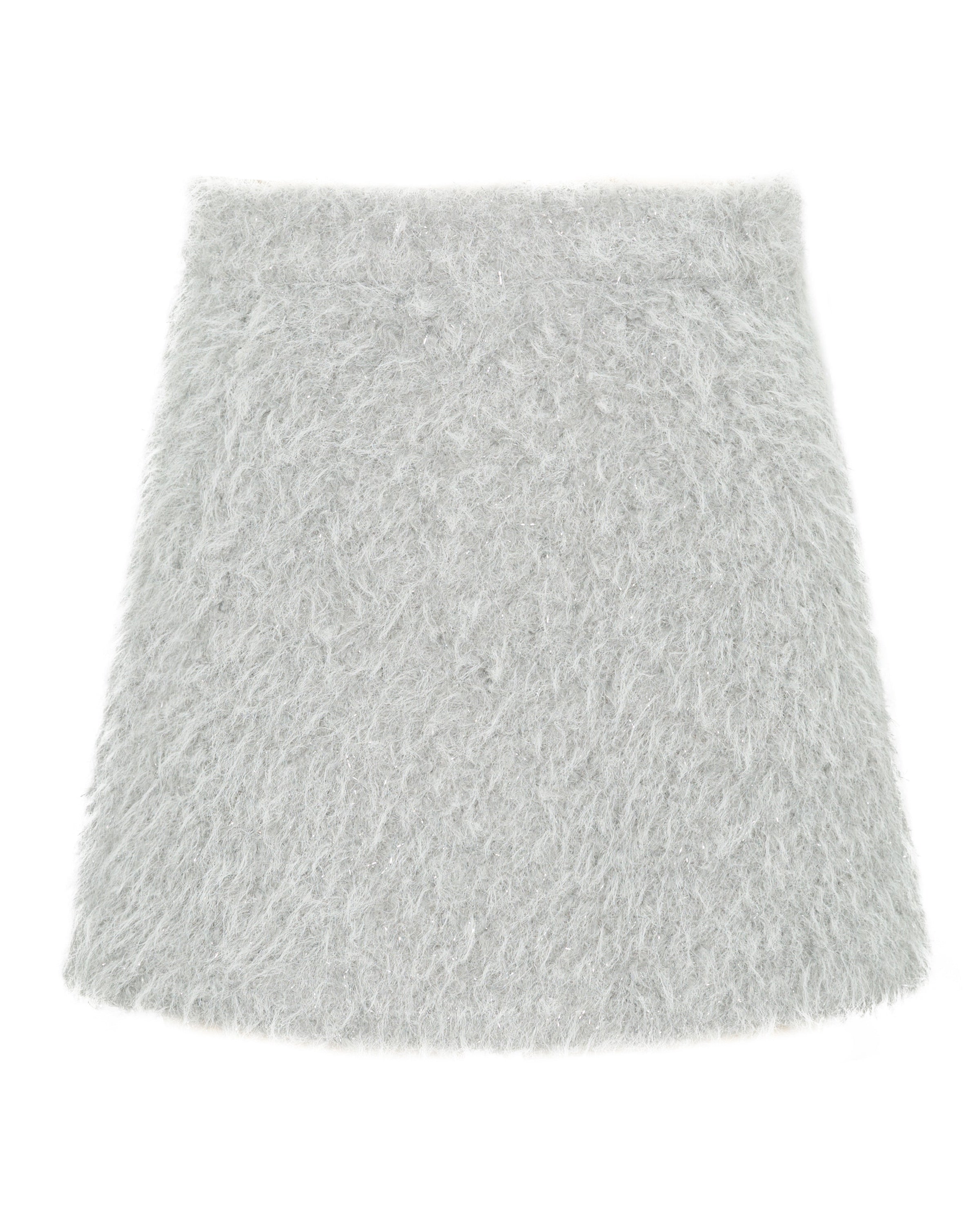 shaggy glitter mini skirt