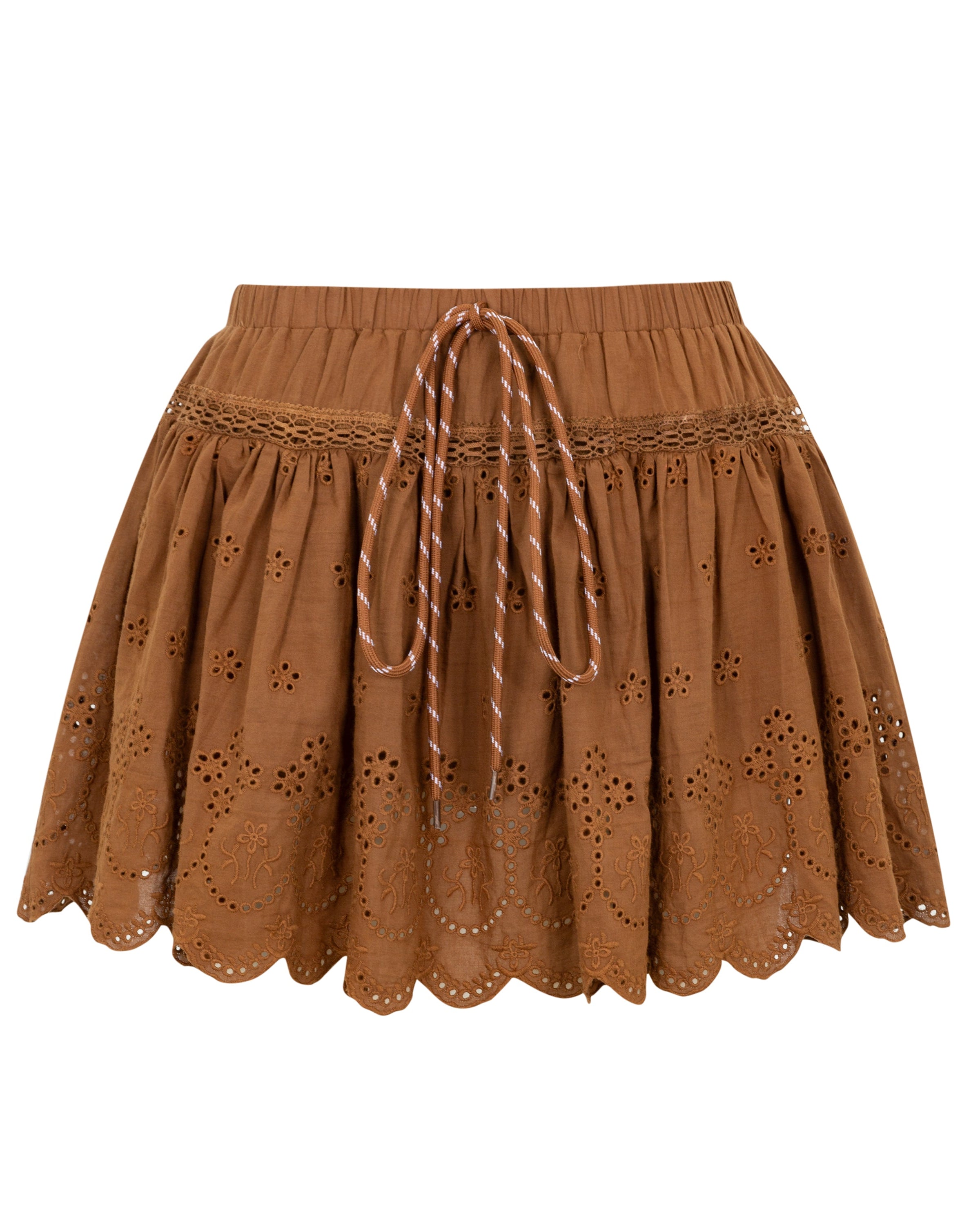cotton punching mini skirt
