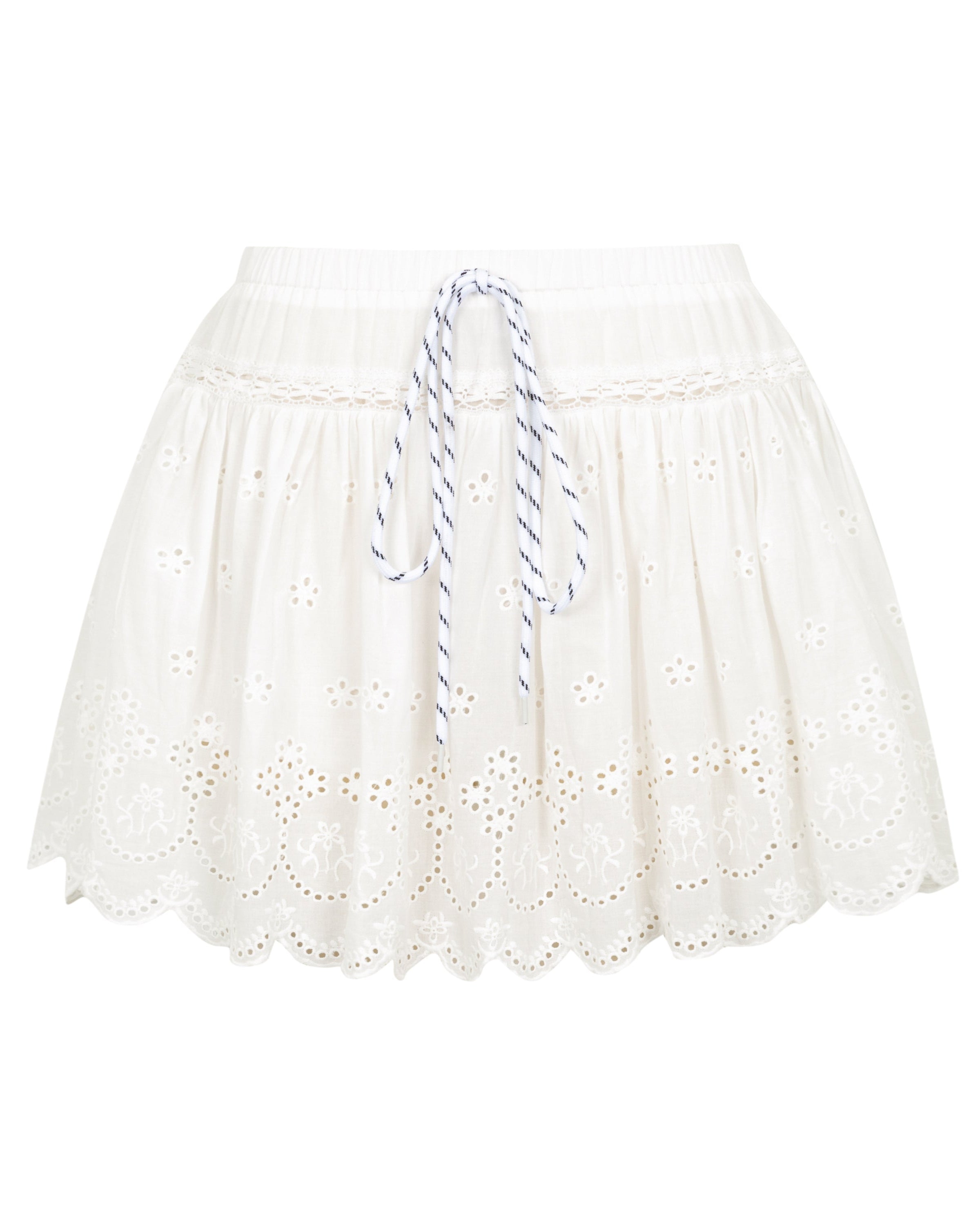 cotton punching mini skirt