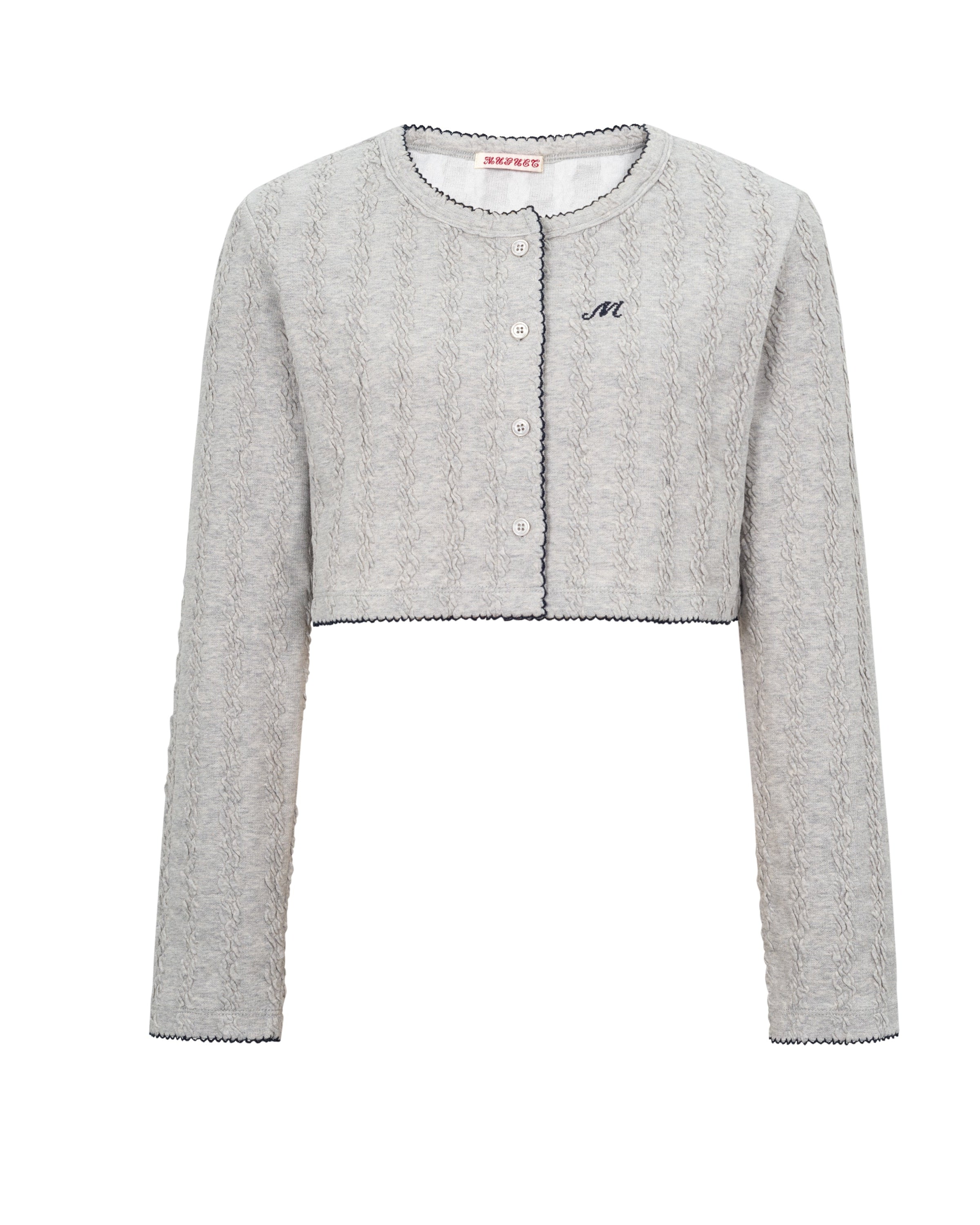 bicolor compact cardigan