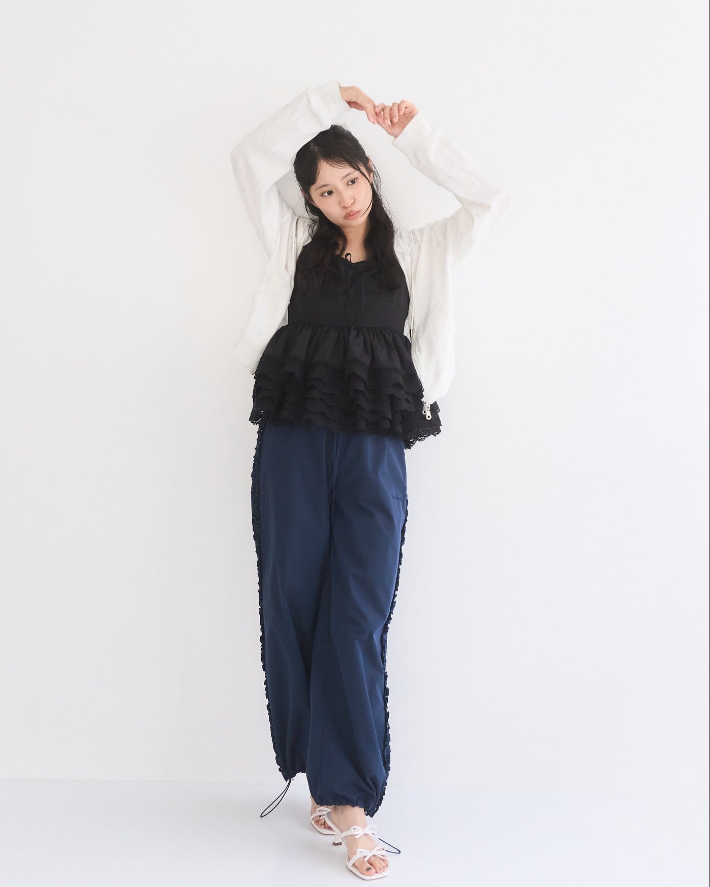 noir tutu peplum blouse(BLACK)