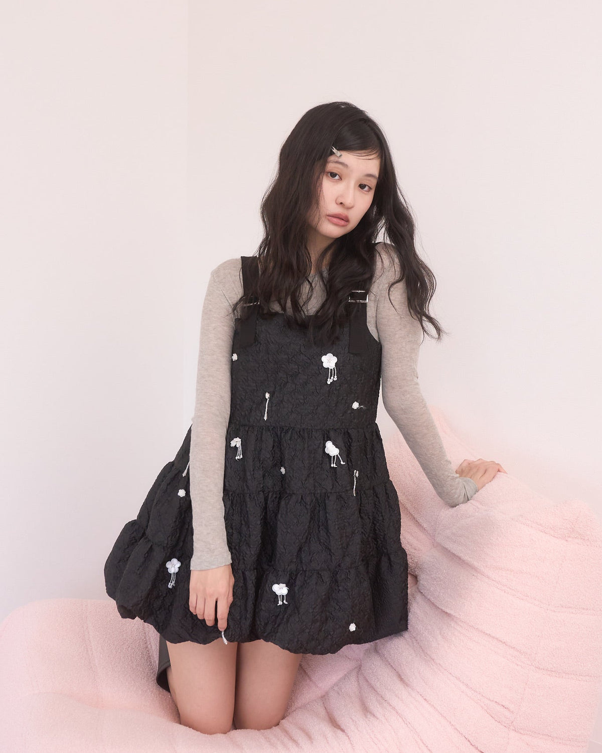 blooming balloon mini dress
