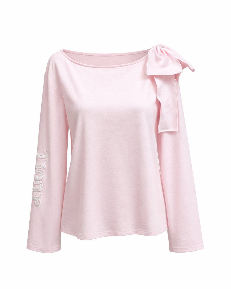 【PRE ORDER】boat neckline ribbon tee