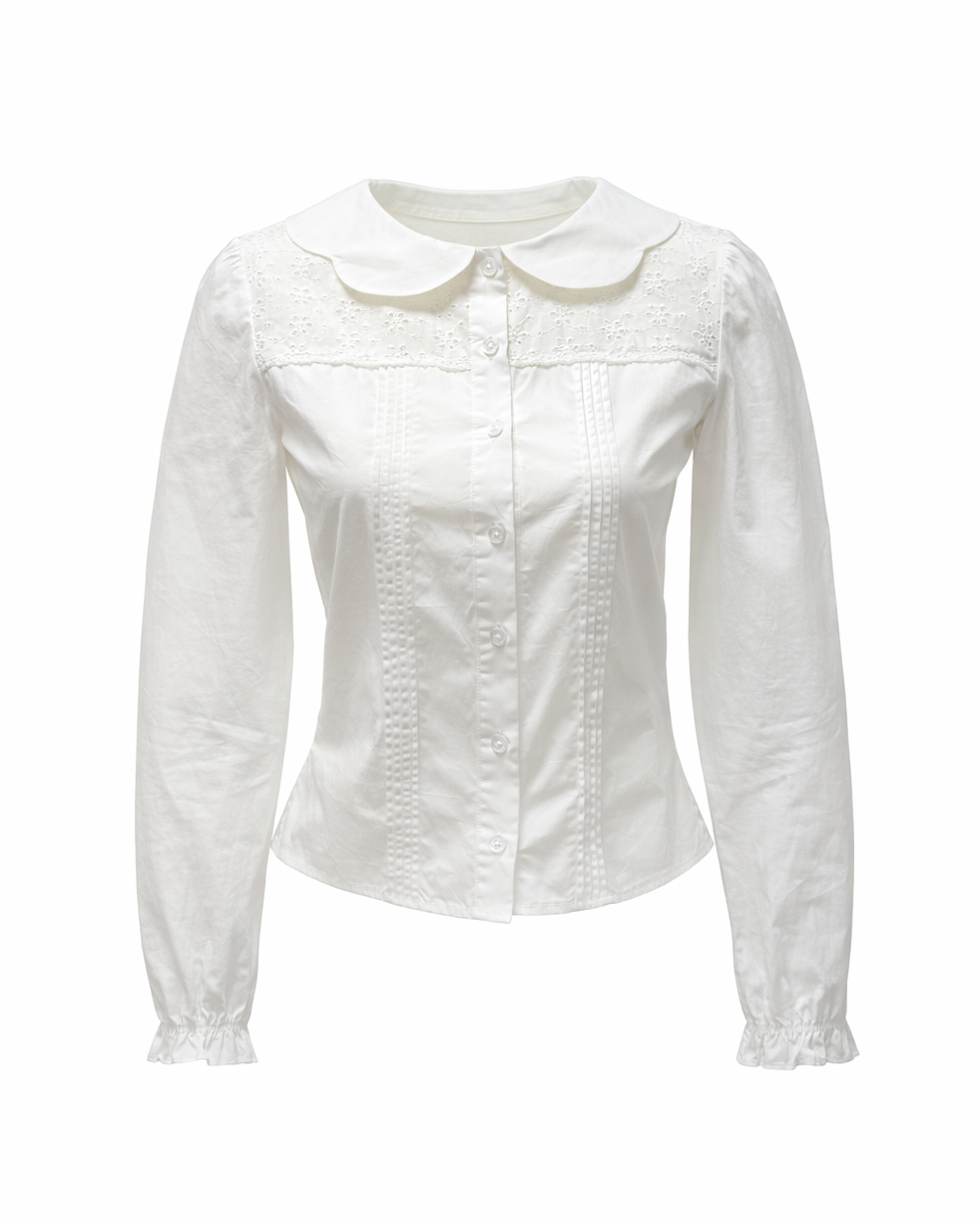 【PRE ORDER】flower collar blouse