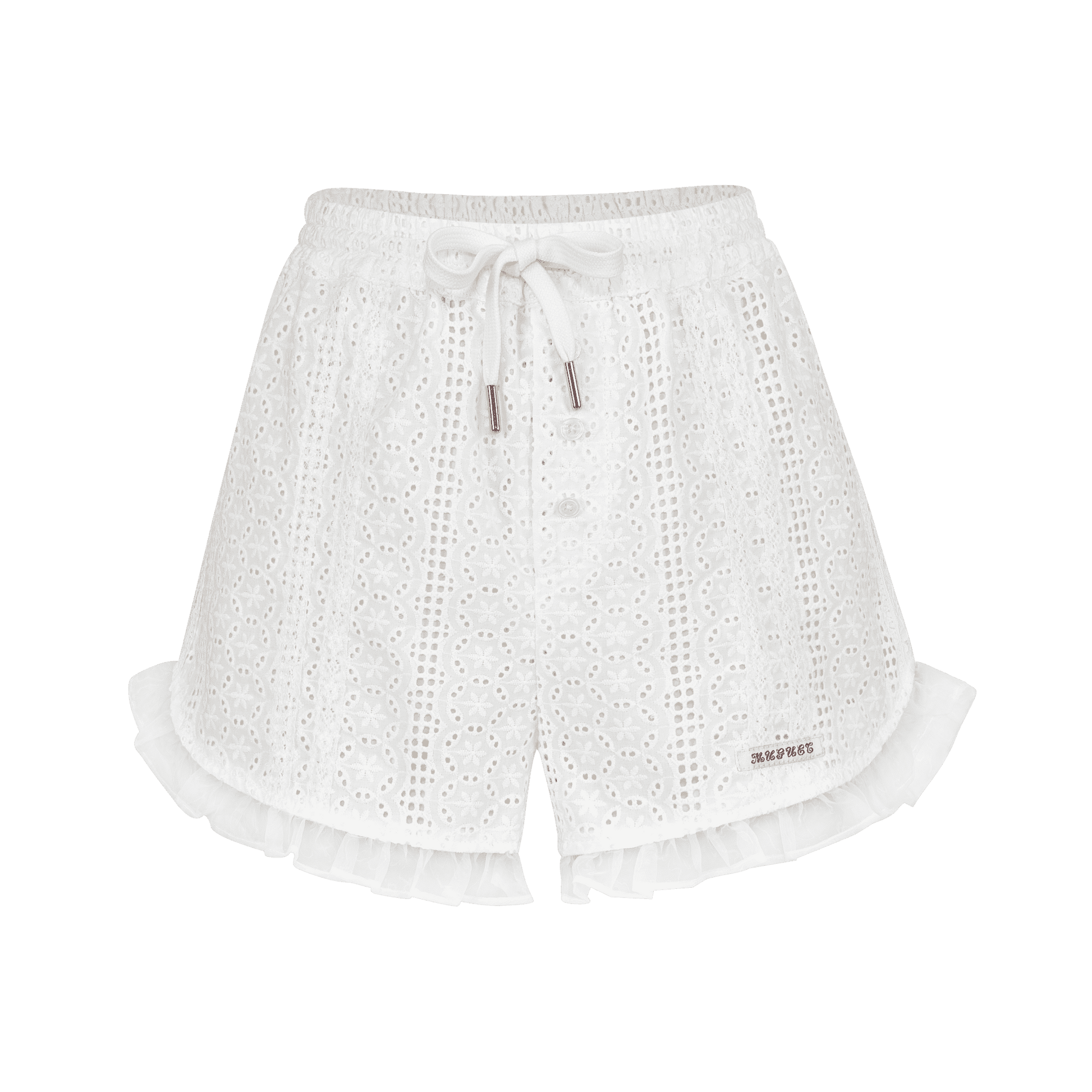 パンツ muguet frill knit short pants frill lace short pants