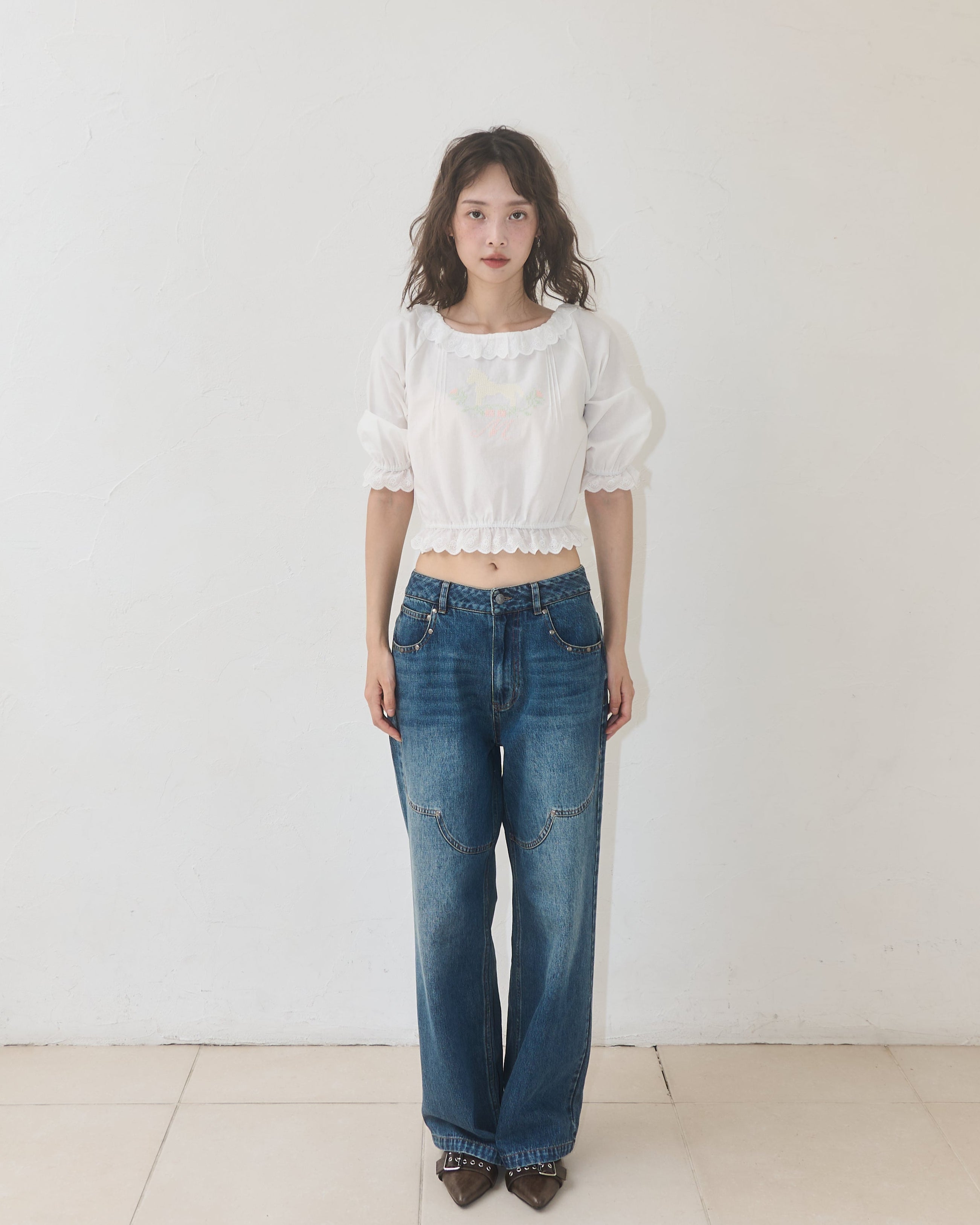 【25F/W pre order】country lace blouse