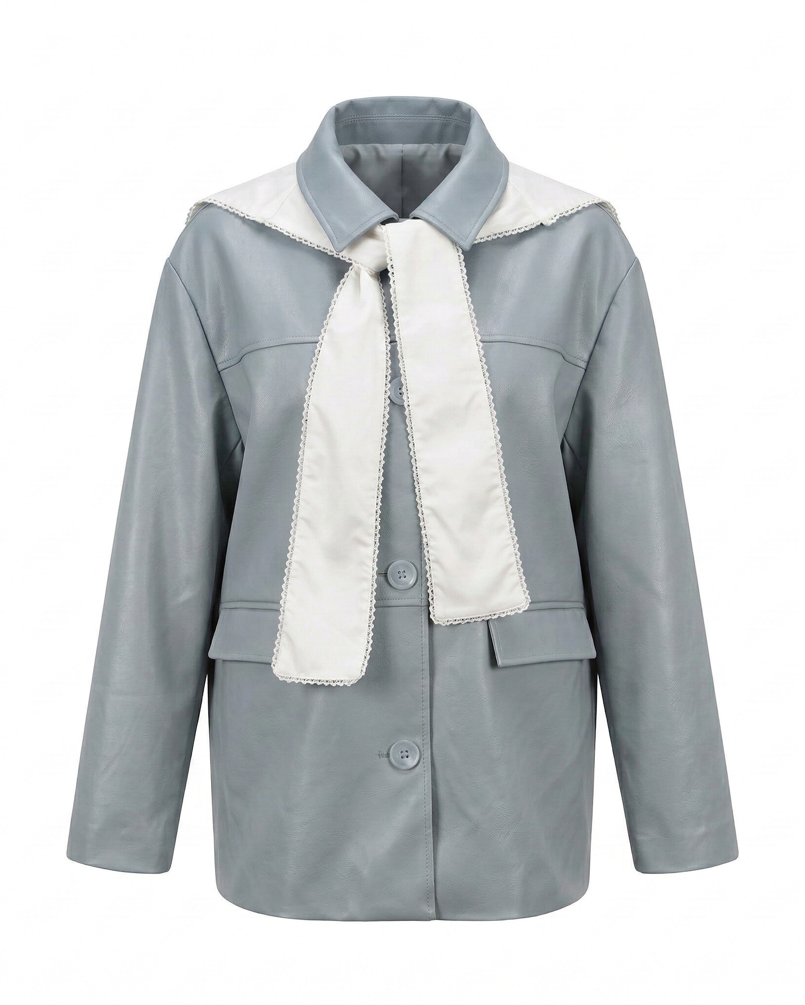 【PRE ORDER】french collar leather jacket