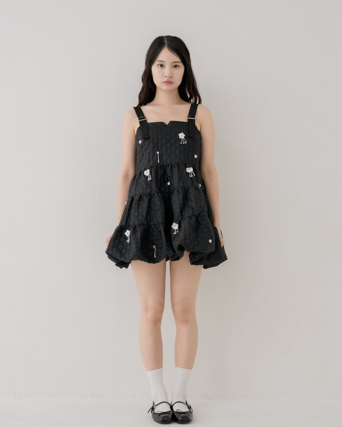 blooming balloon mini dress