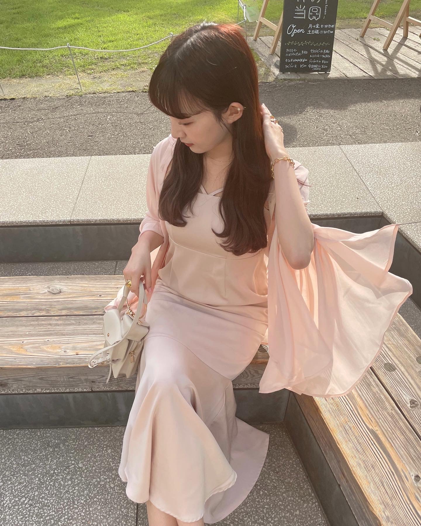 マラソン限定！ポイント5倍 【muguet】angel drape sheer shirt PINK