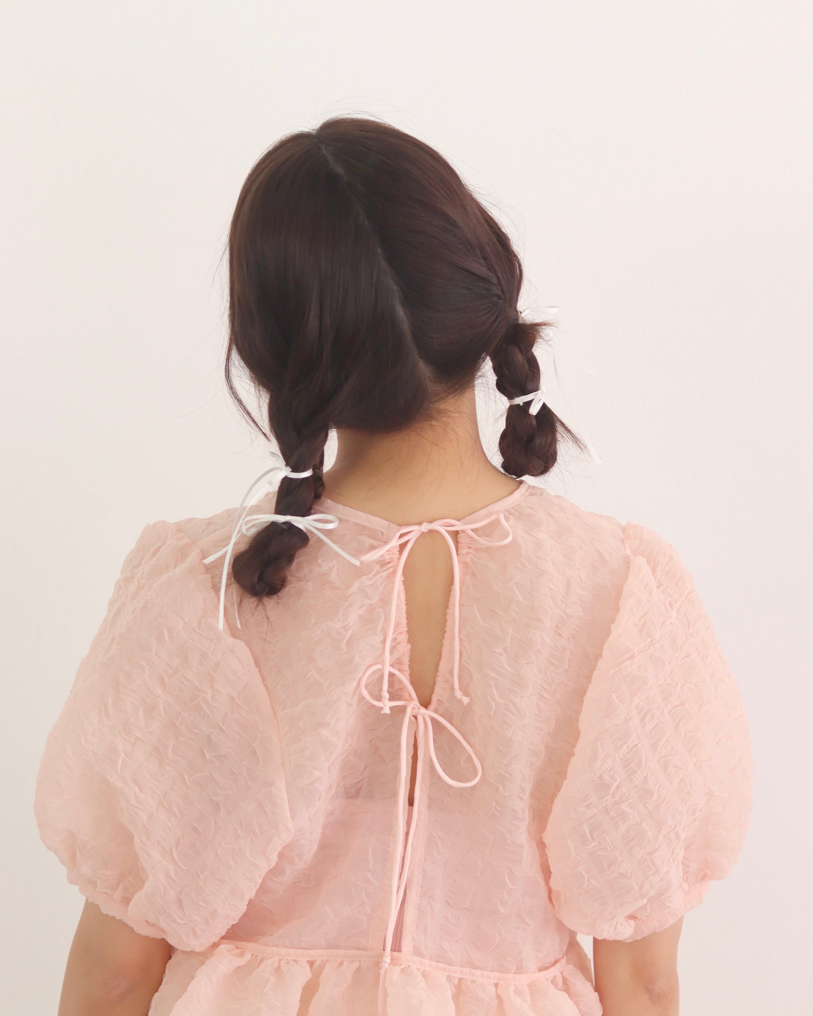 受注販売】ripple sheer peplum blouse – muguet