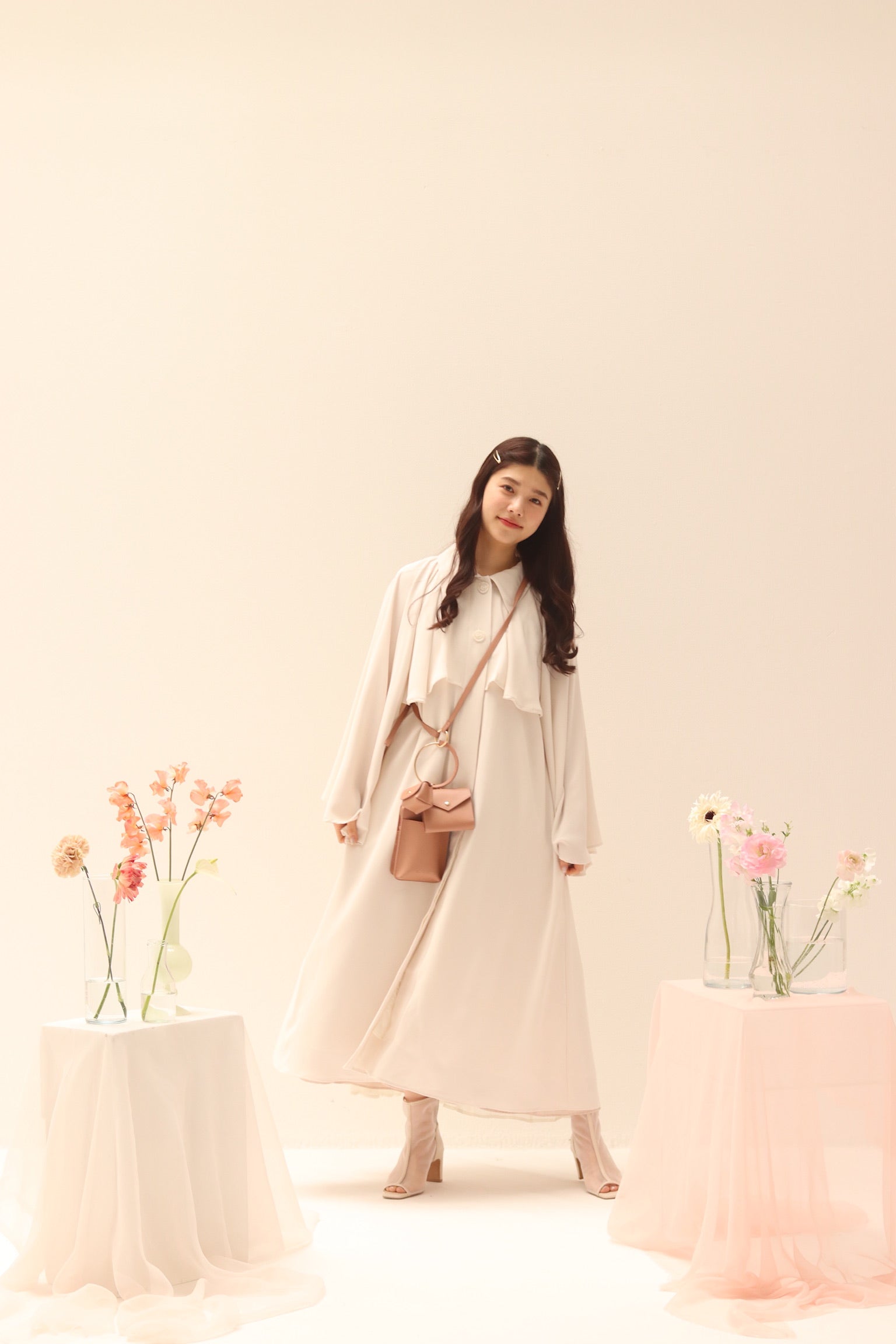 muguet back pleats angel trench coat - 小物